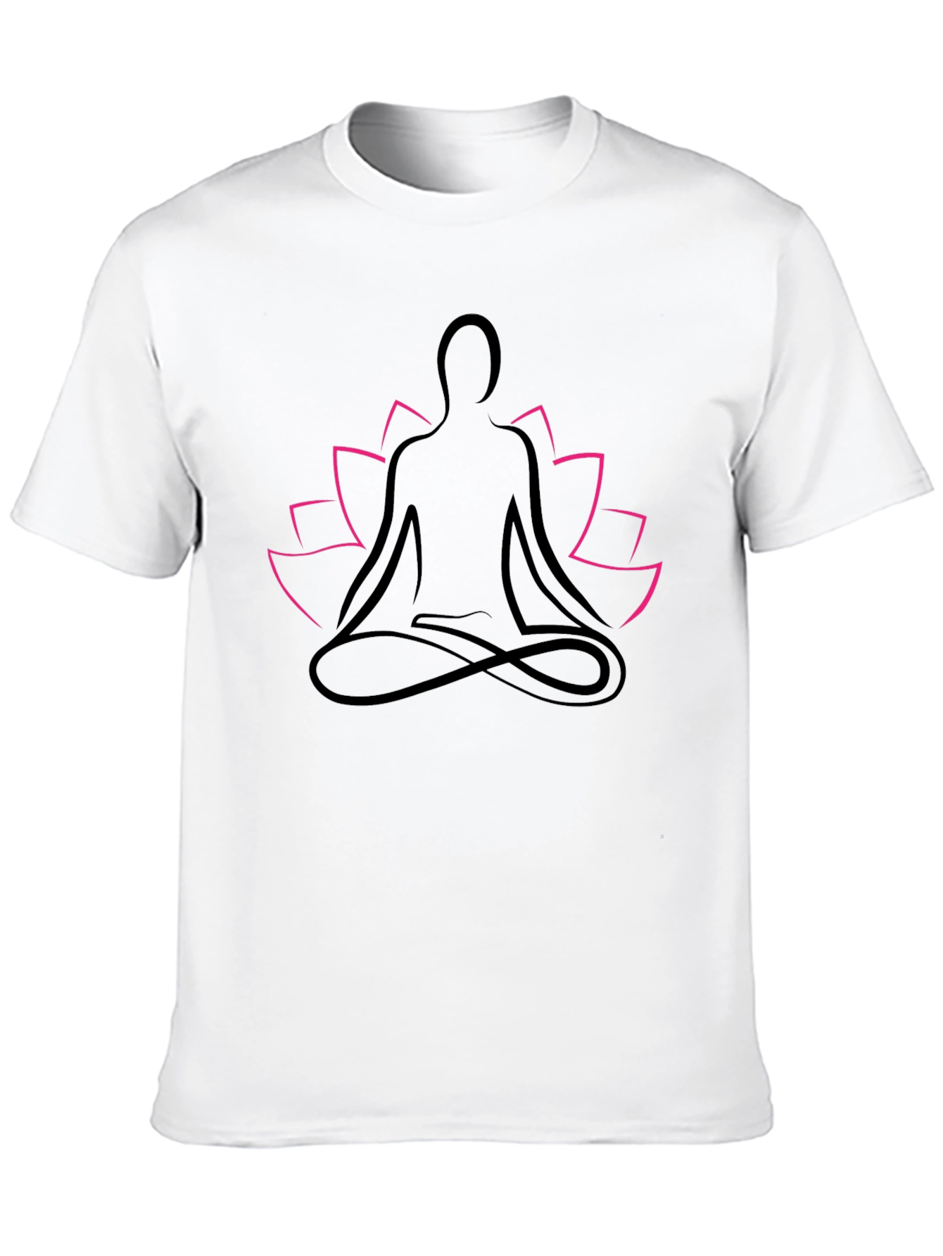 Zen Lotus Meditation T-Shirt - Black
