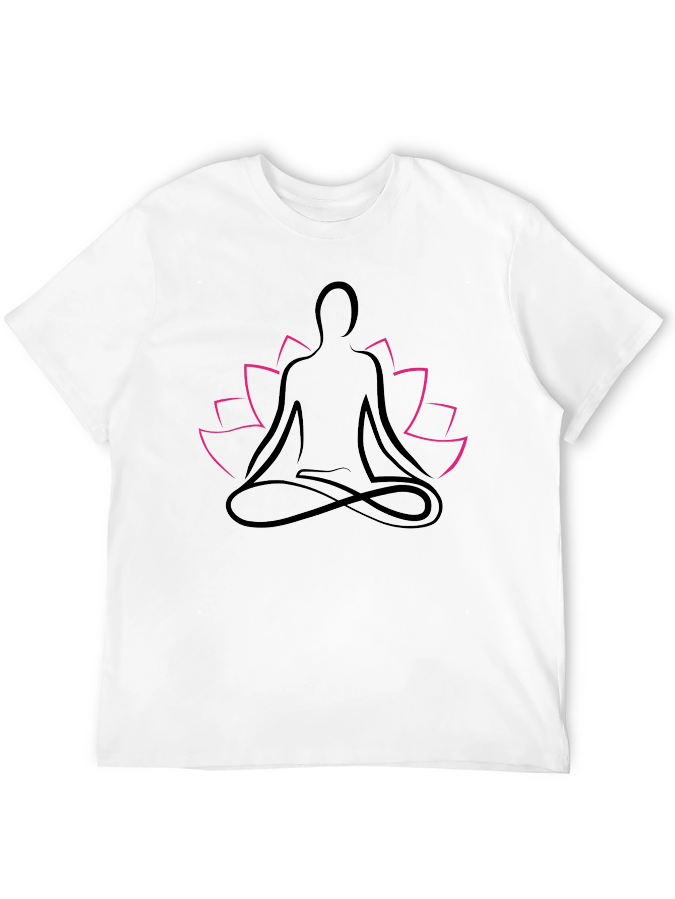 Zen Lotus Meditation T-Shirt - Black