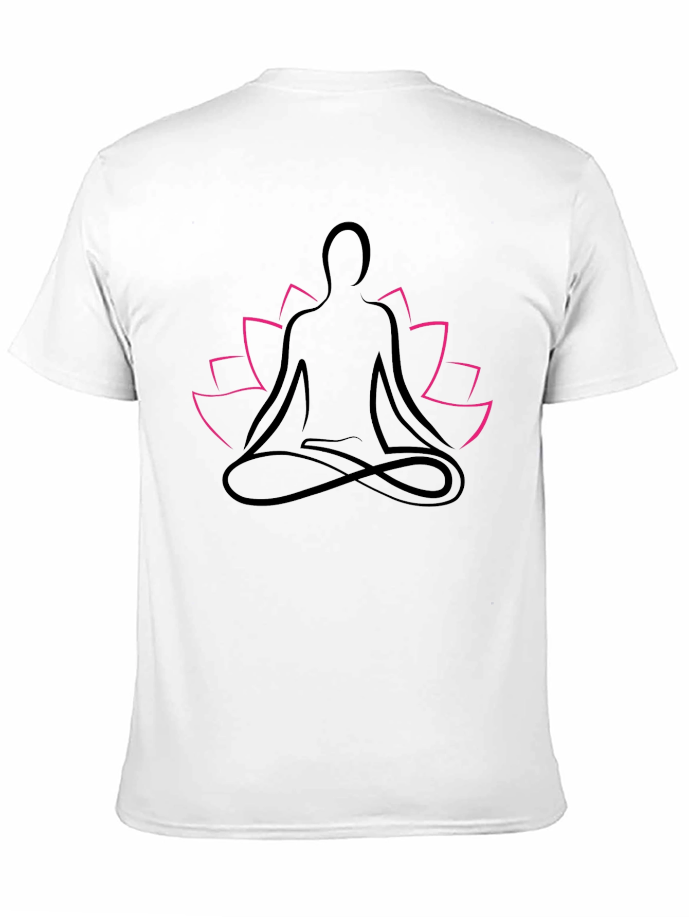 Zen Lotus Meditation T-Shirt - Black