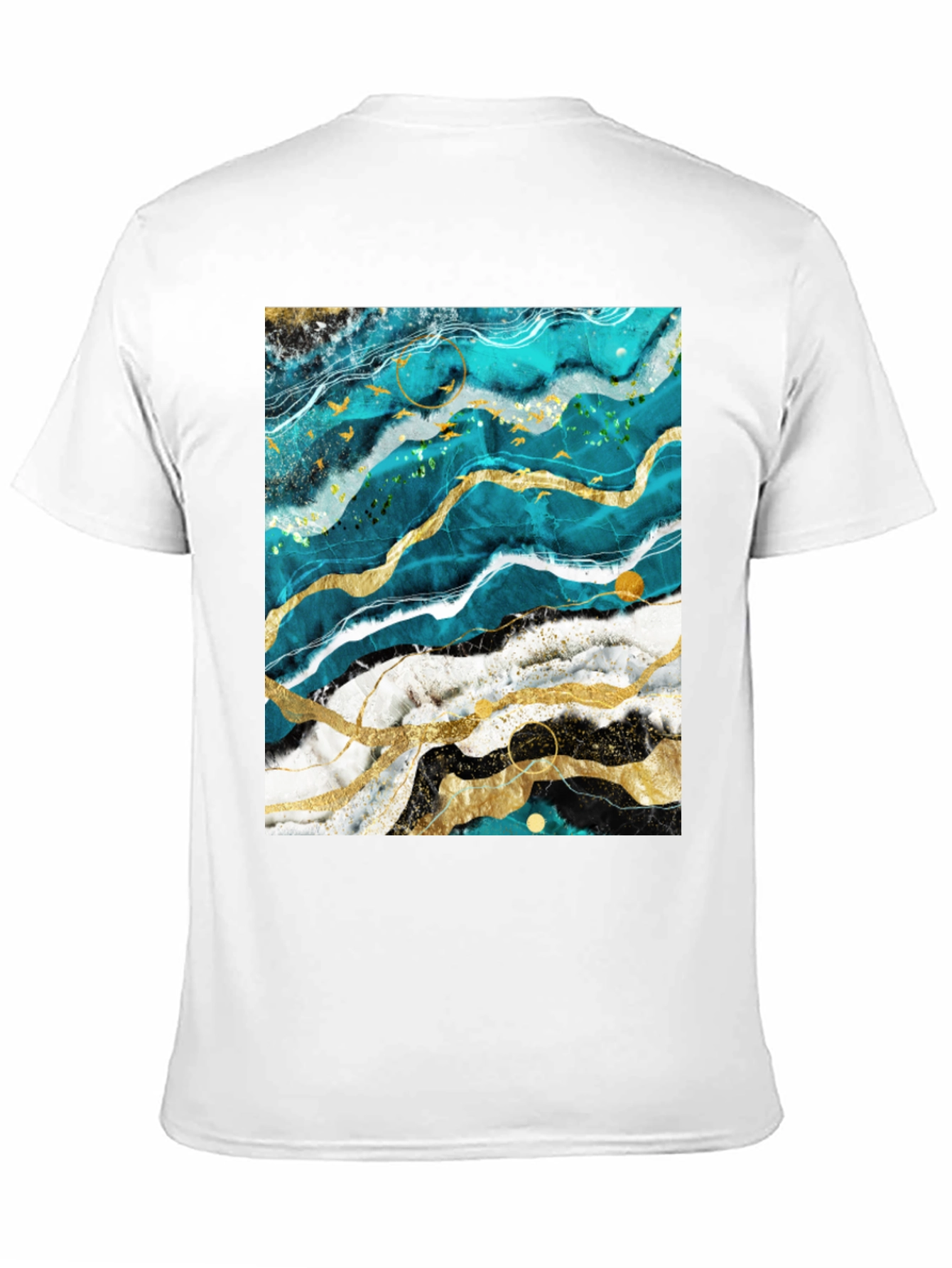 Abstract Marble Graphic Black T-Shirt