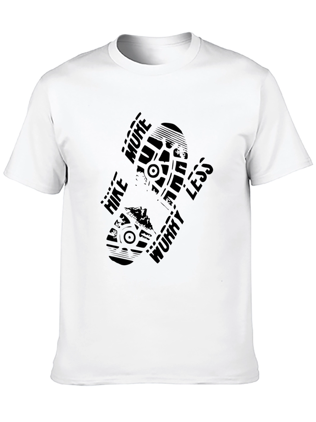 Hike More Worry Less Black Graphic Tee