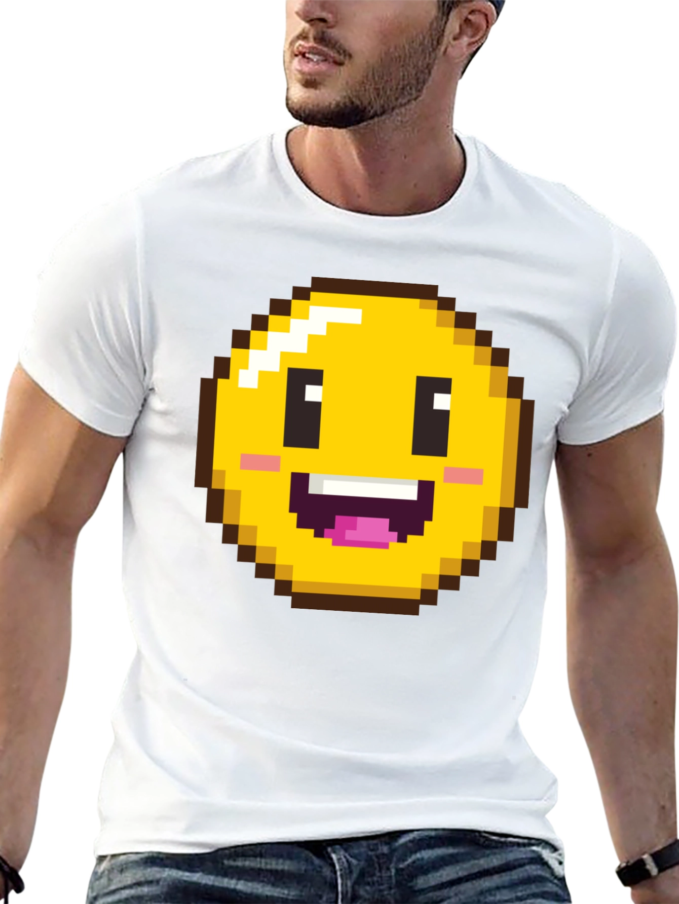 Pixel Emoji T-Shirt - Retro Gaming Style