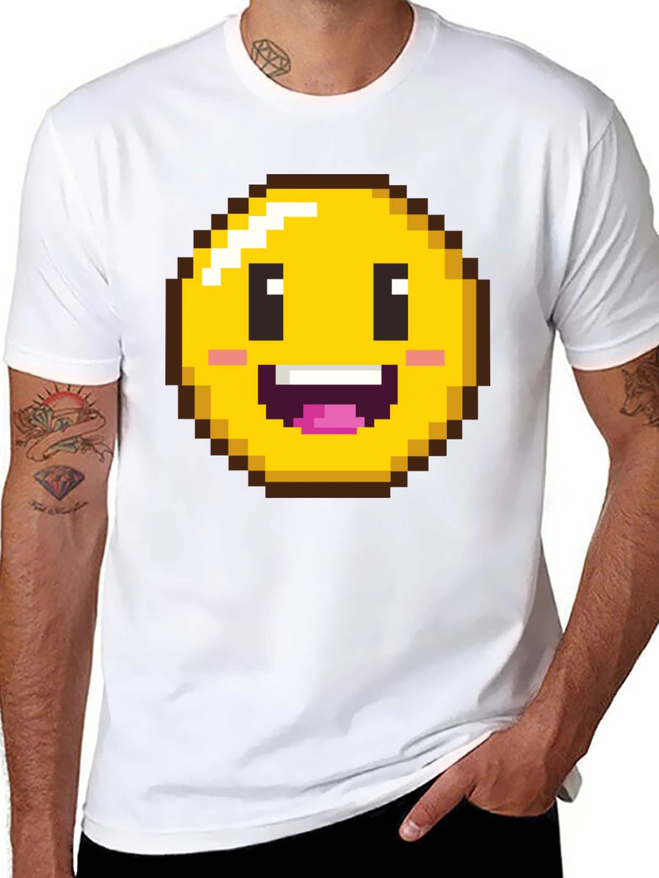Pixel Emoji T-Shirt - Retro Gaming Style