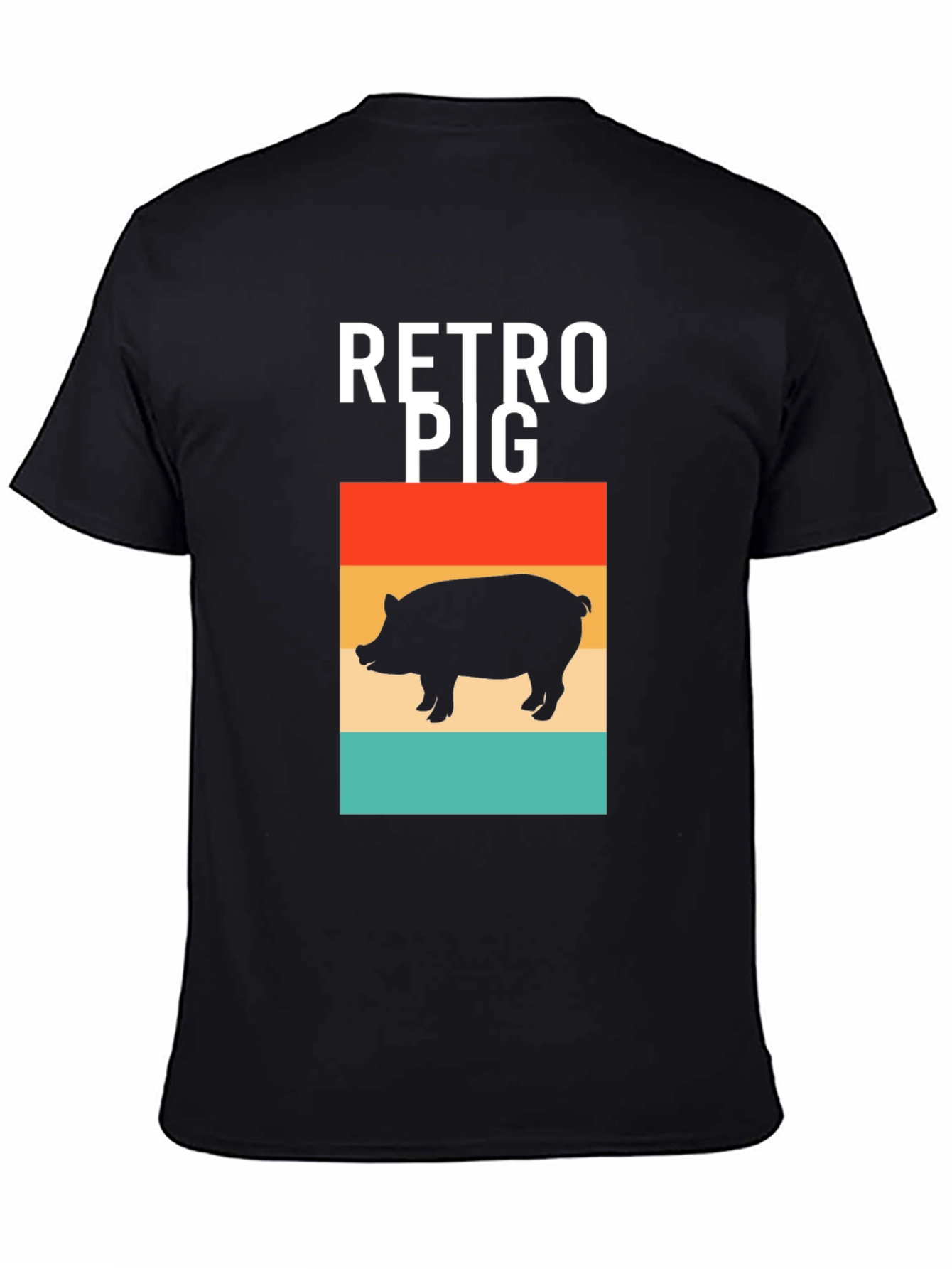 Retro Pig T-Shirt - Black Graphic Tee