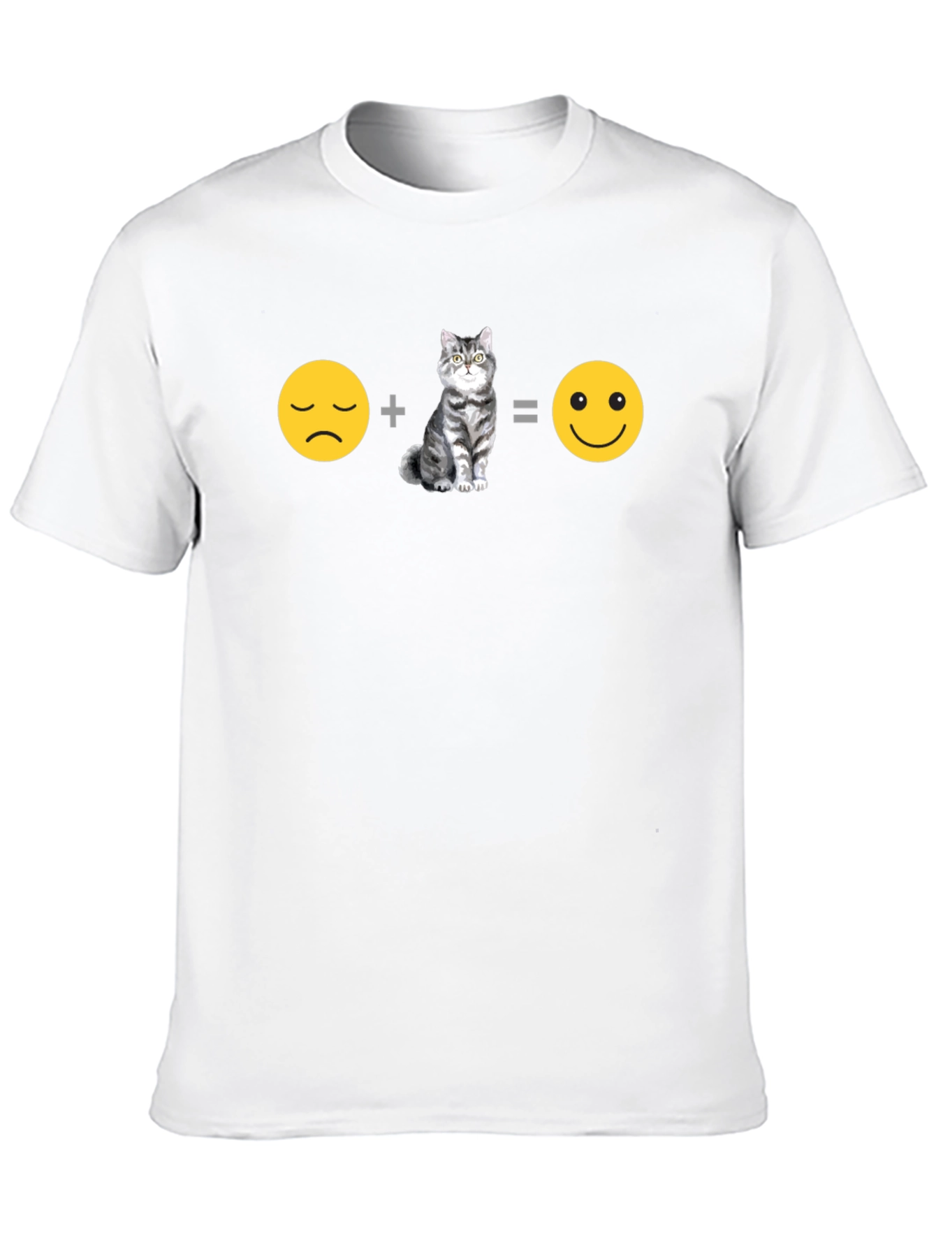 Sad + Cat = Happy T-Shirt
