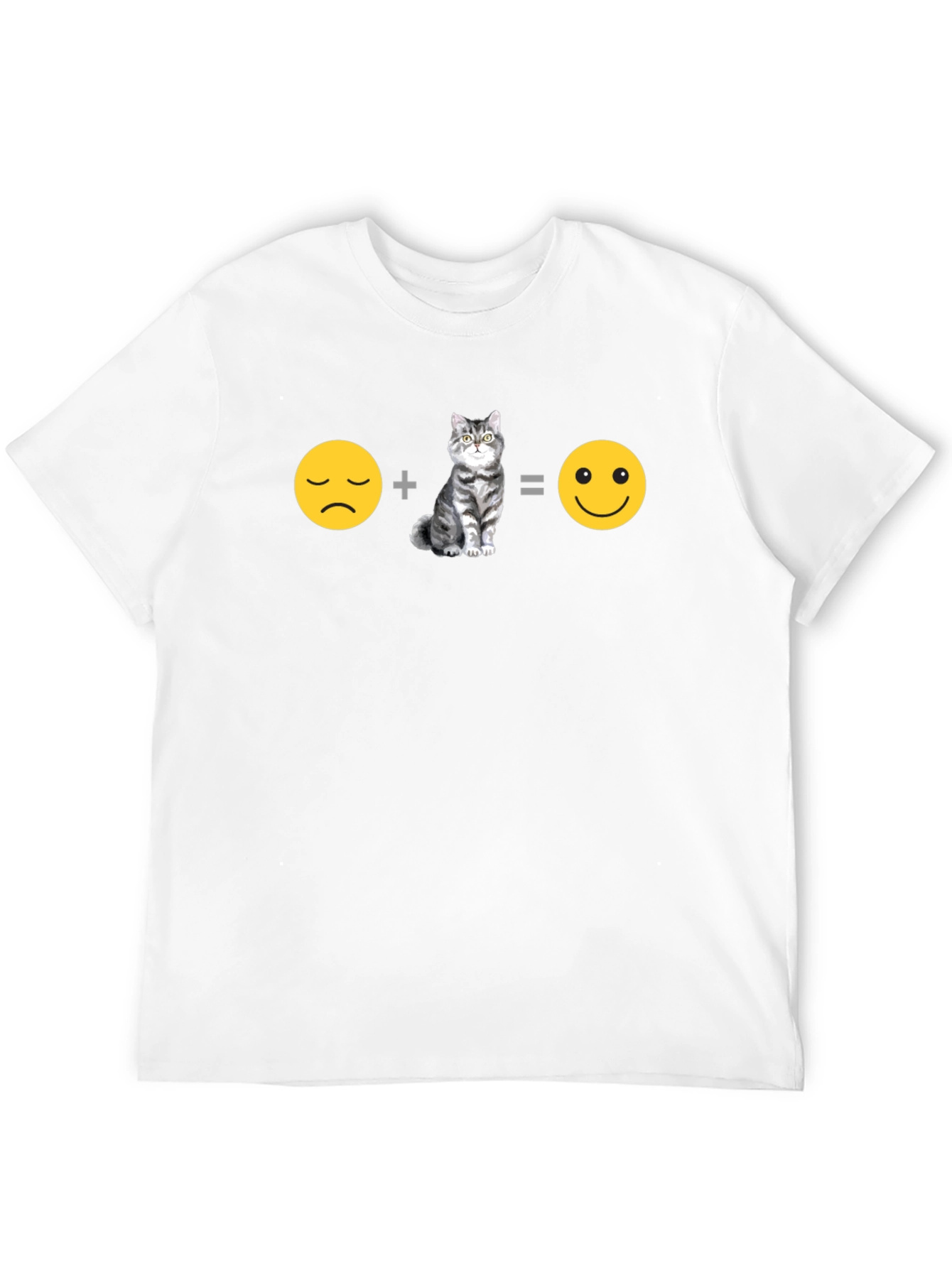 Sad + Cat = Happy T-Shirt