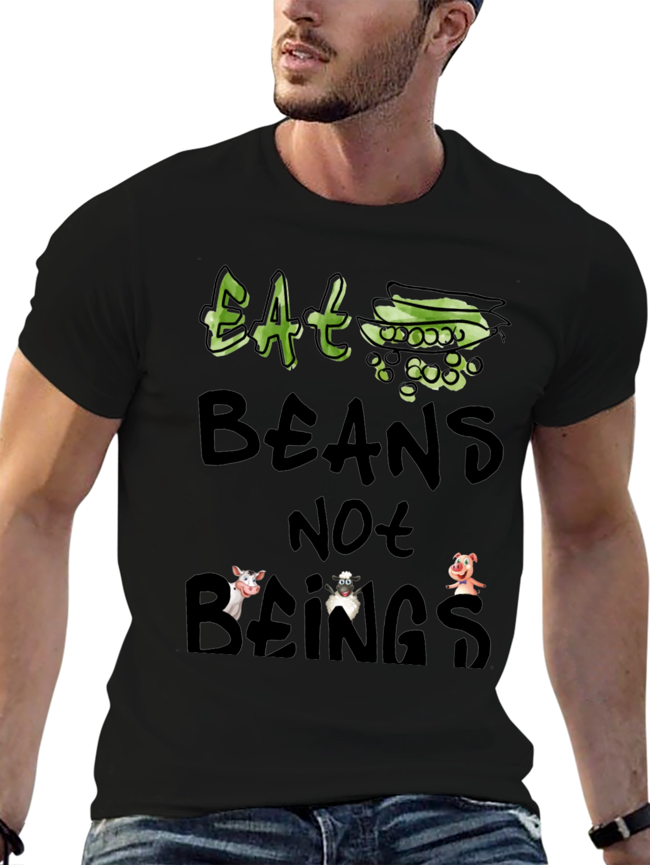 Eat Beans Not Beings Vegan T-Shirt