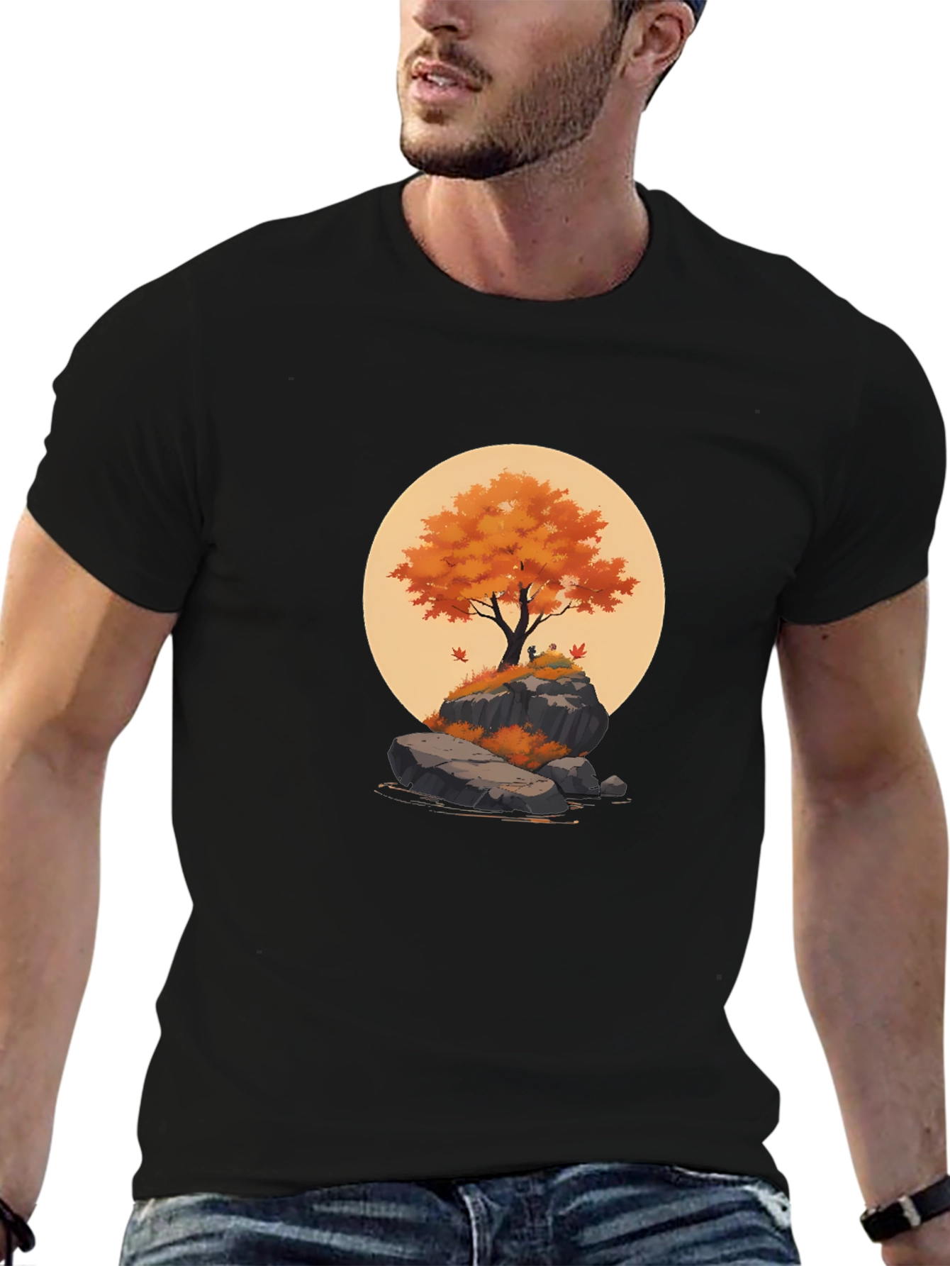 Autumn Tree Graphic Tee - Stylish Nature Shirt