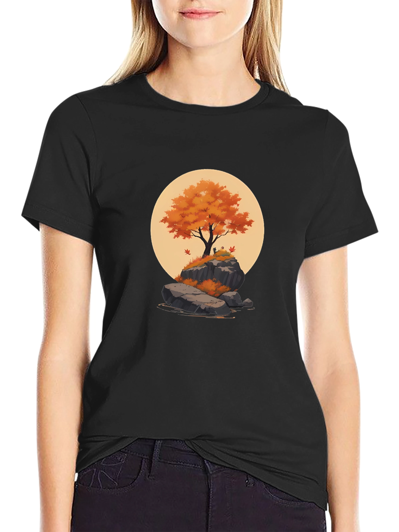 Autumn Tree Graphic Tee - Stylish Nature Shirt
