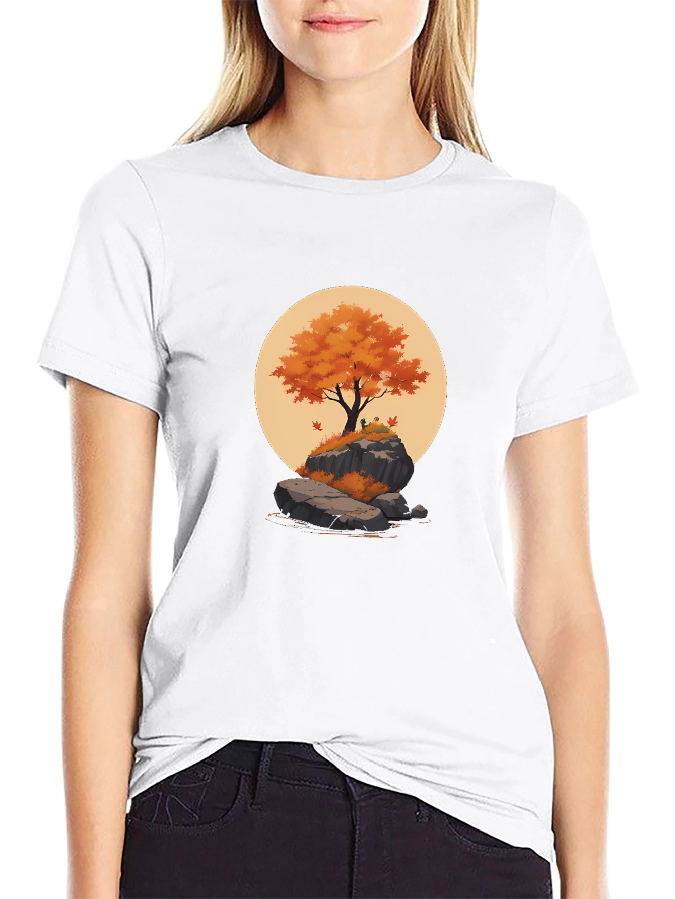 Autumn Tree Graphic Tee - Stylish Nature Shirt