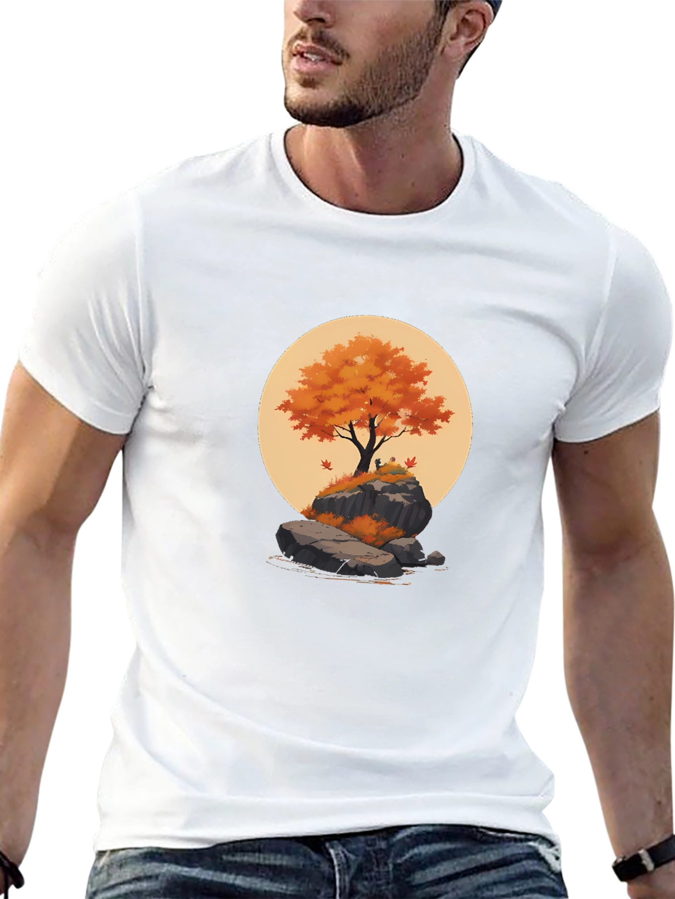 Autumn Tree Graphic Tee - Stylish Nature Shirt