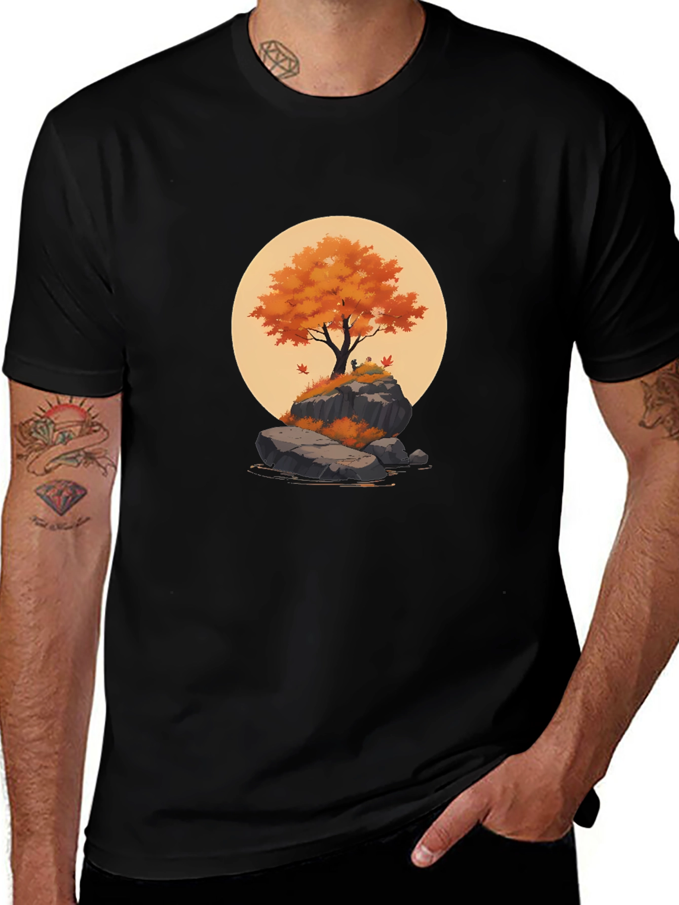 Autumn Tree Graphic Tee - Stylish Nature Shirt