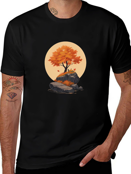 Autumn Tree Graphic Tee - Stylish Nature Shirt