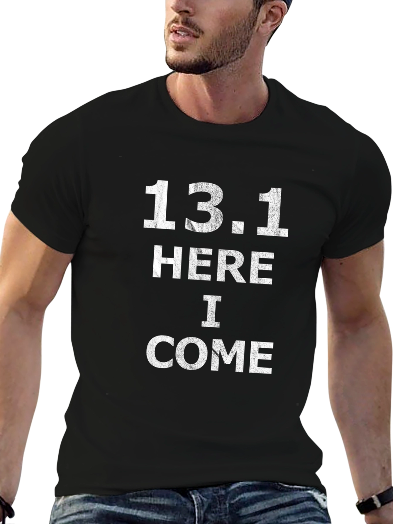13.1 Here I Come Half Marathon Running T-Shirt