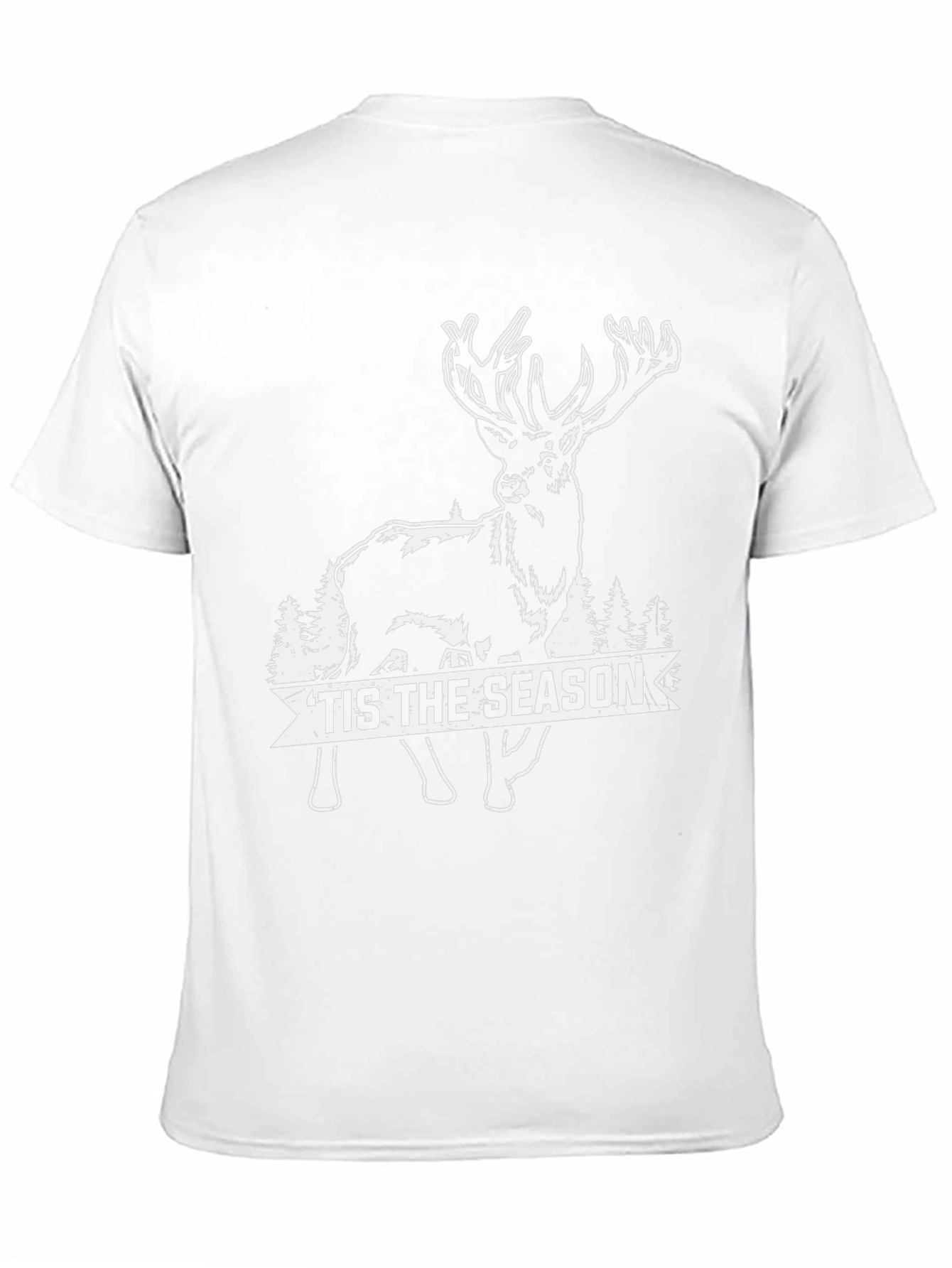 Tis The Season Deer Graphic Tee - Black