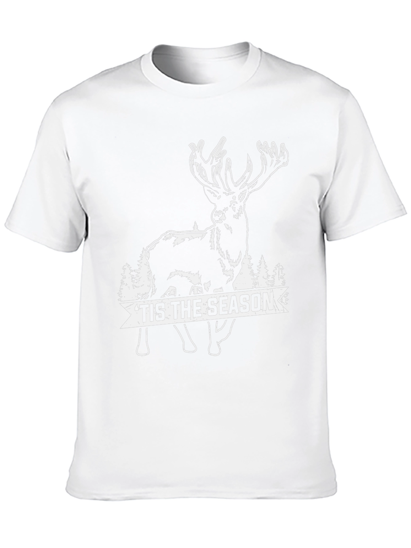 Tis The Season Deer Graphic Tee - Black