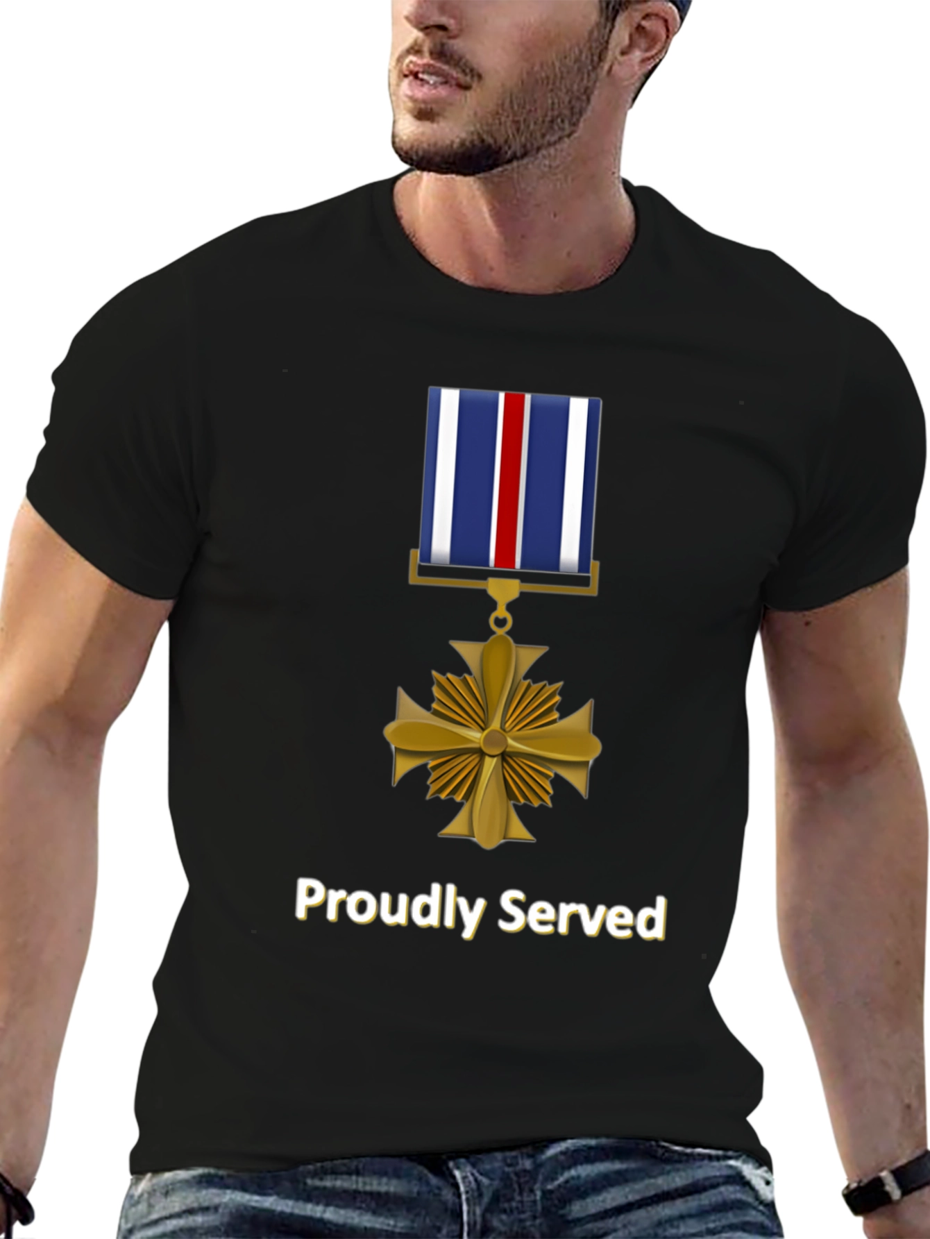 Proudly Served Military Medal T-Shirt