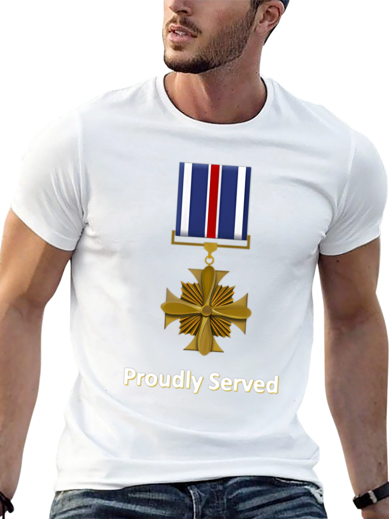 Proudly Served Military Medal T-Shirt