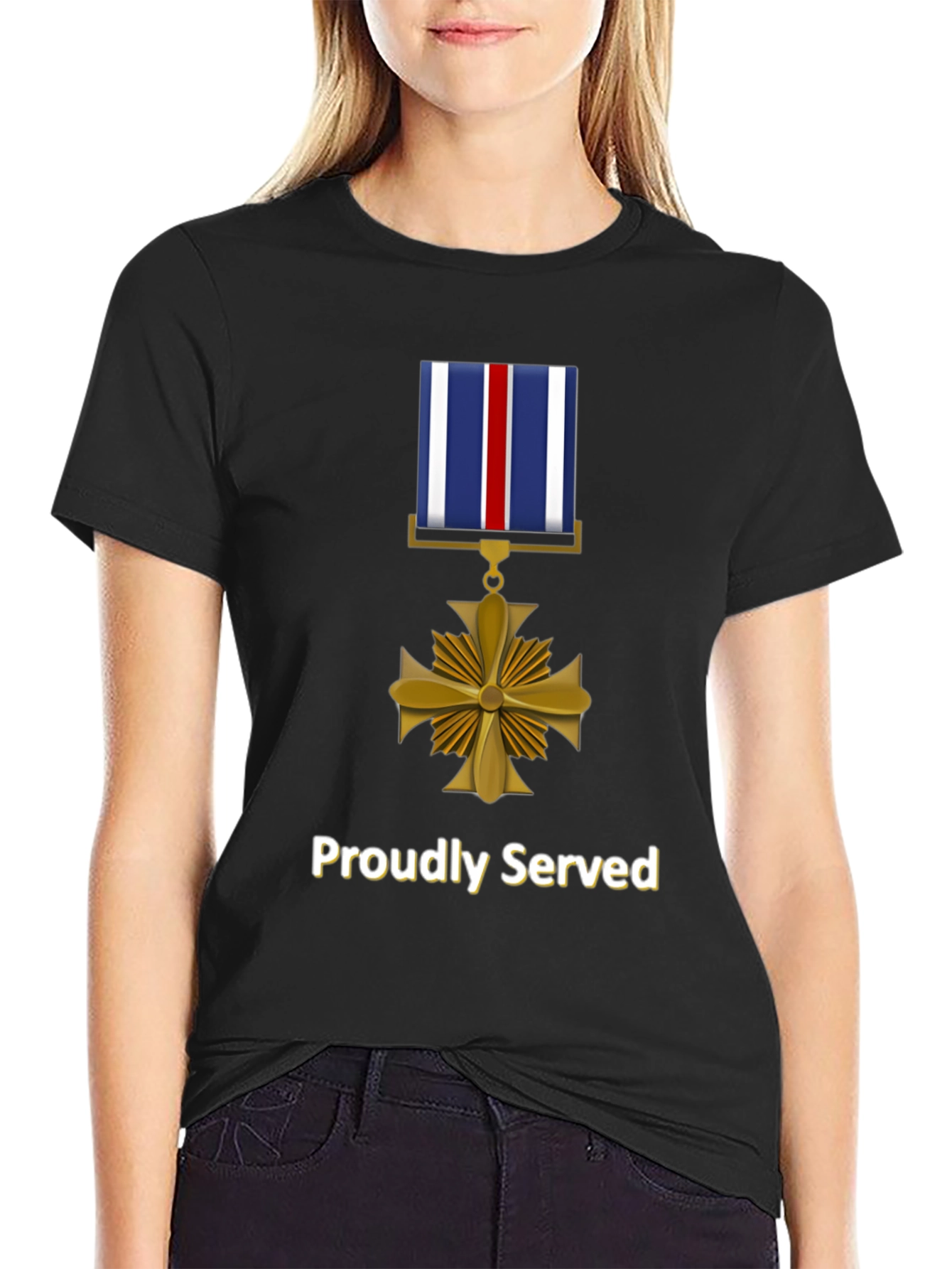 Proudly Served Military Medal T-Shirt