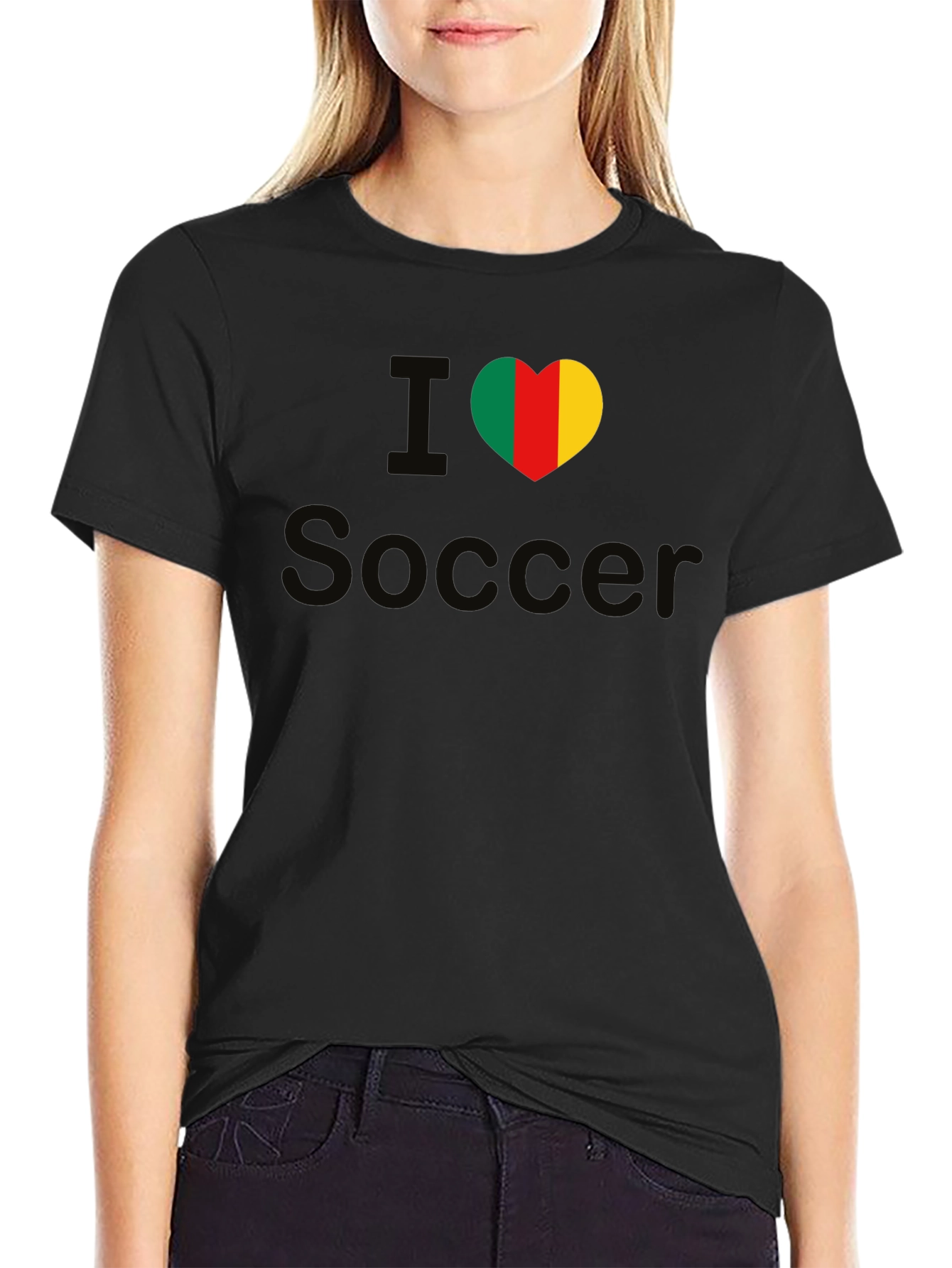 I Heart Soccer Benin Flag T-Shirt