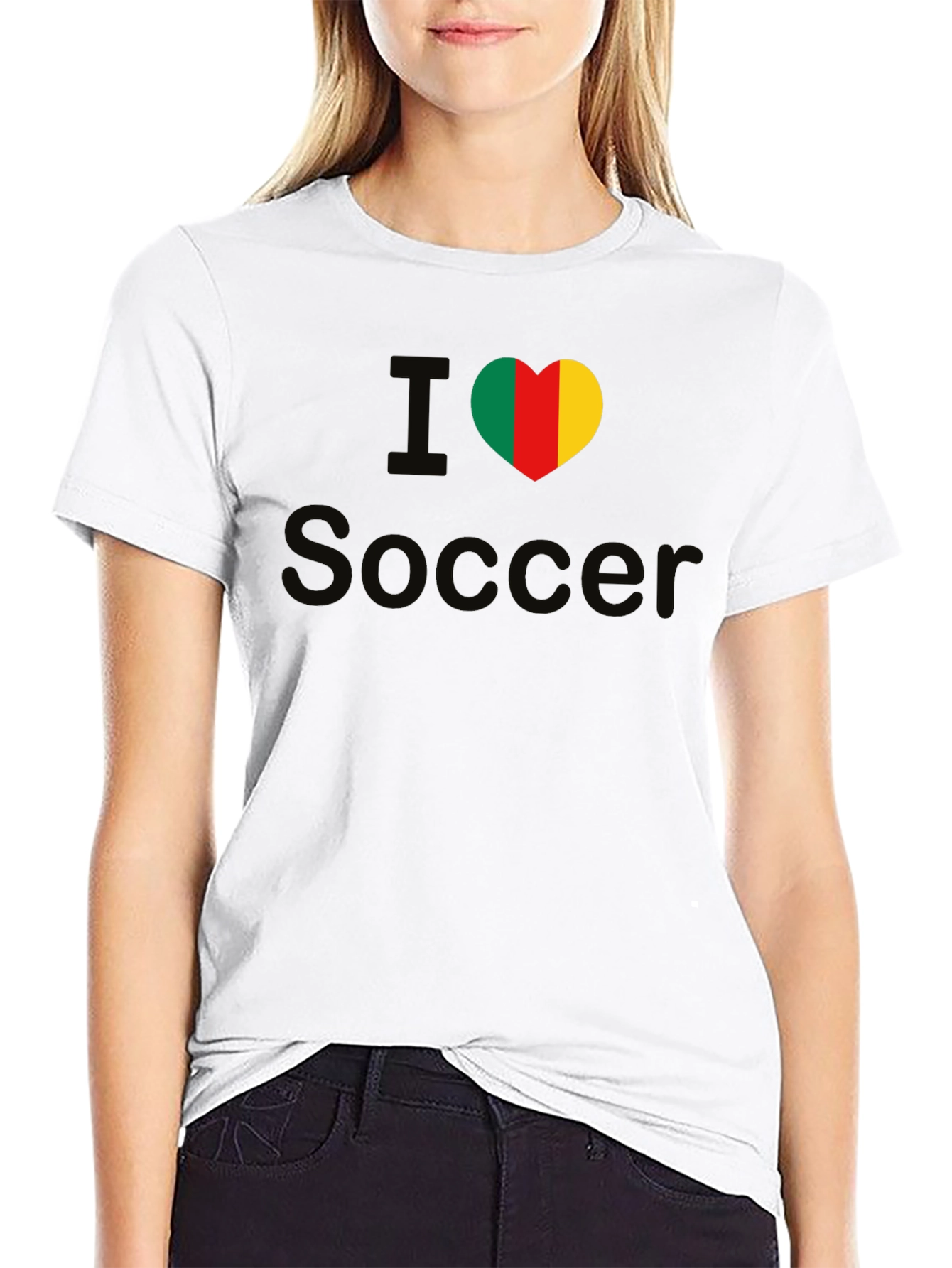 I Heart Soccer Benin Flag T-Shirt