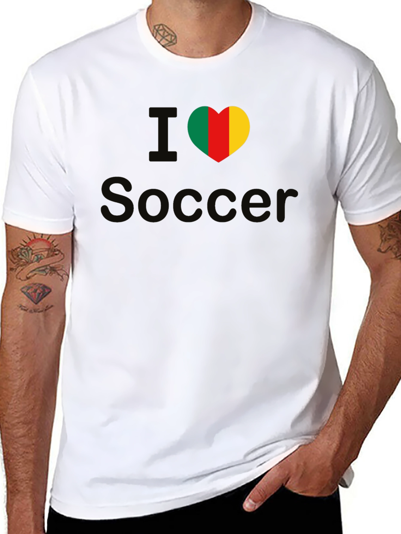 I Heart Soccer Benin Flag T-Shirt