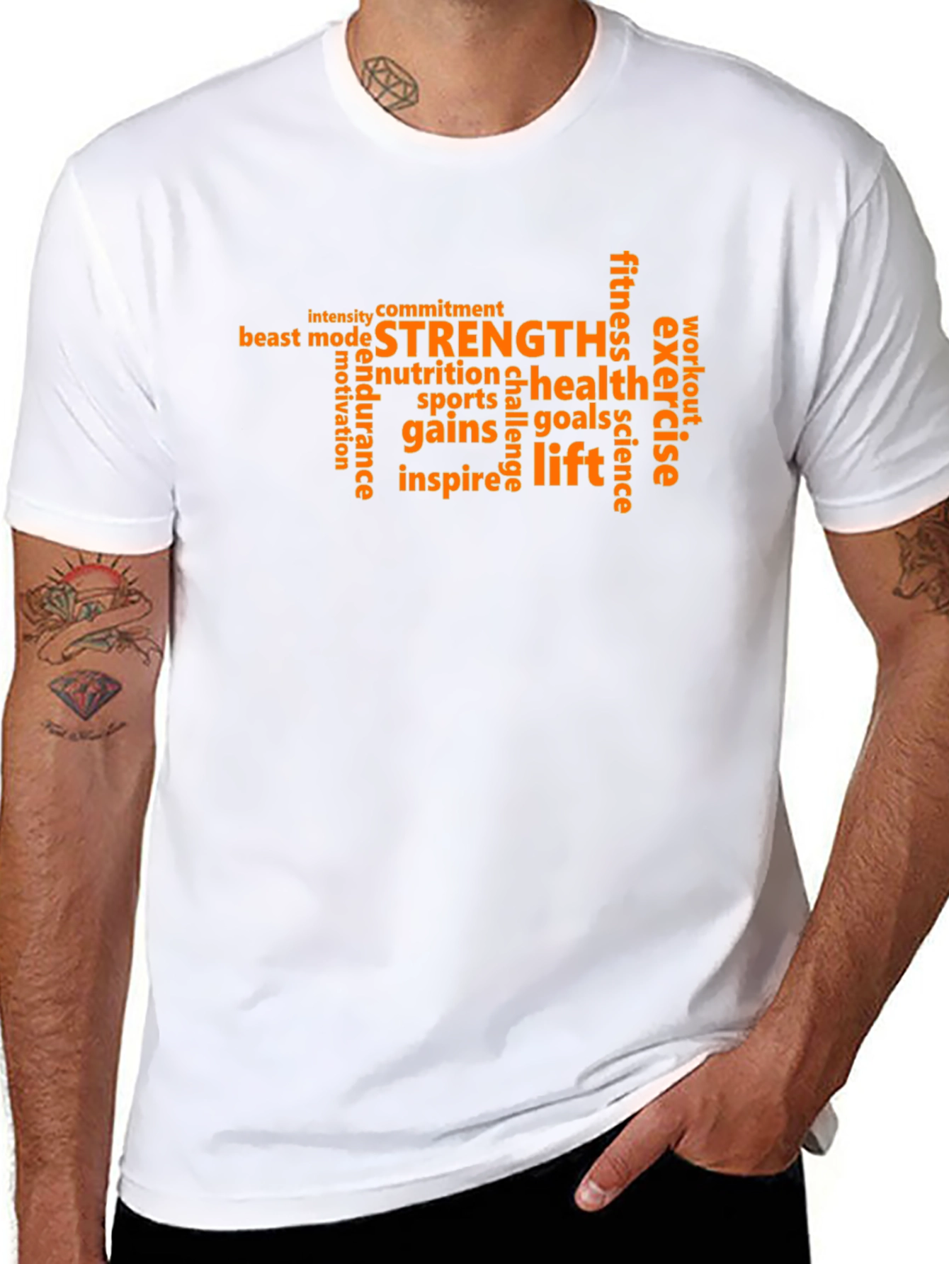 Strength Word Art Graphic Tee