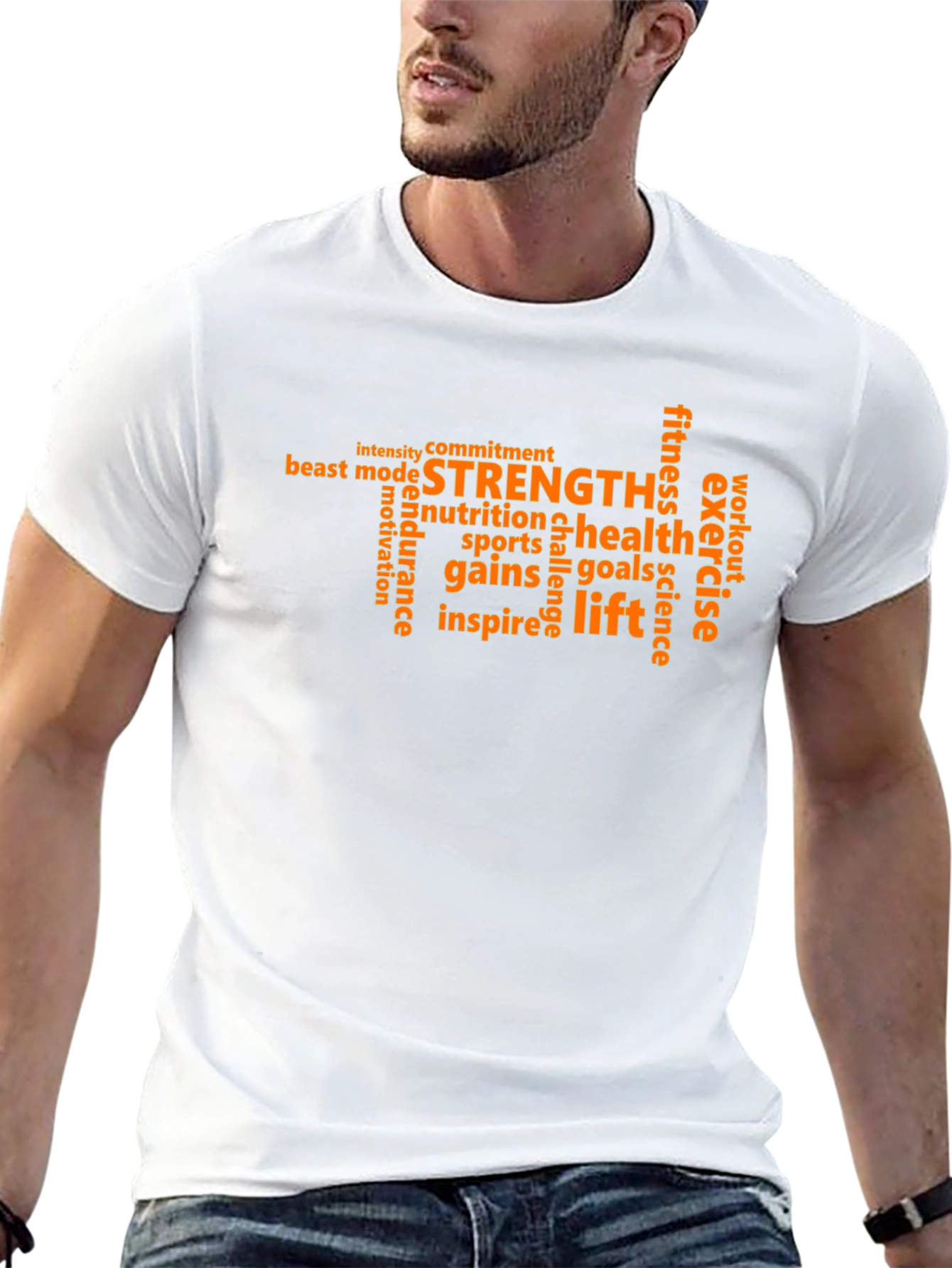 Strength Word Art Graphic Tee