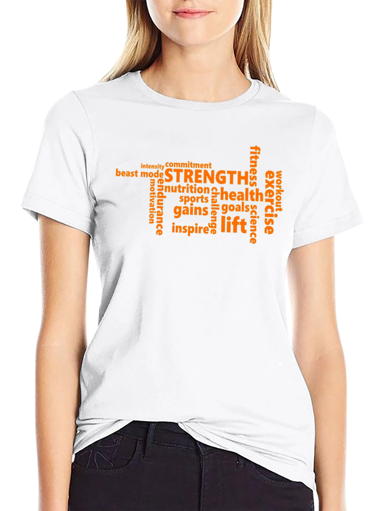 Strength Word Art Graphic Tee