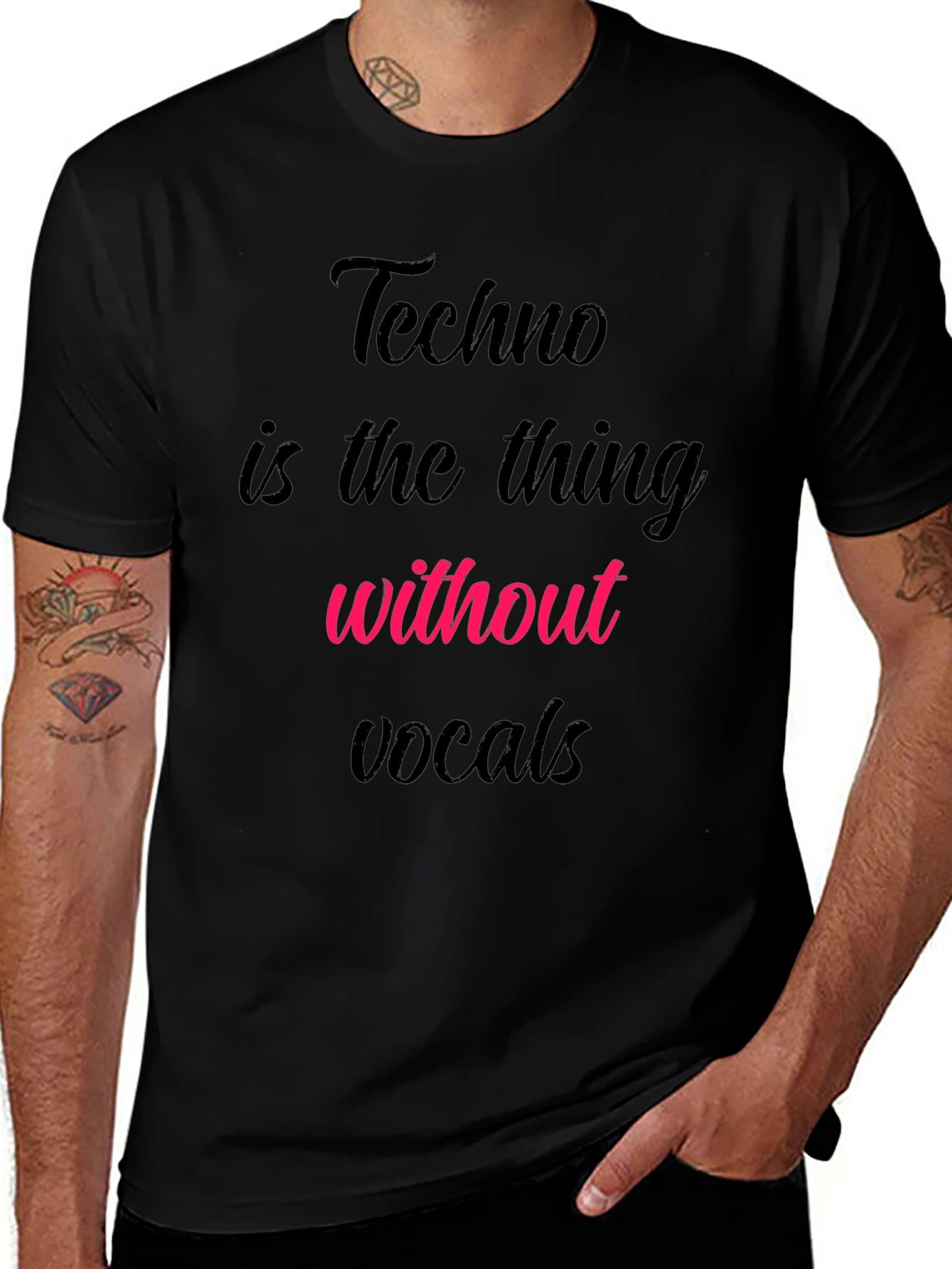 Techno Music Lover T-Shirt - No Vocals Needed!