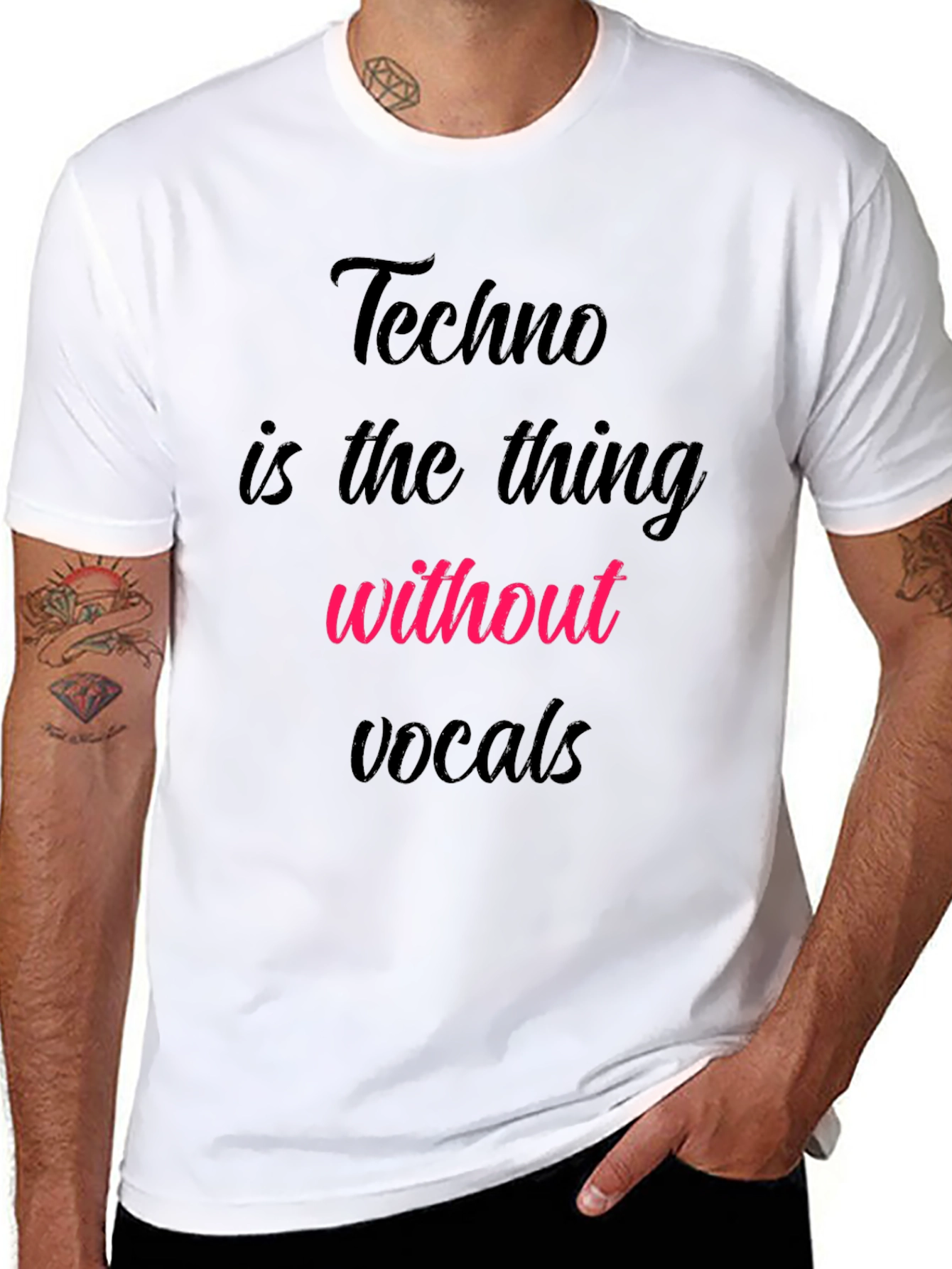 Techno Music Lover T-Shirt - No Vocals Needed!
