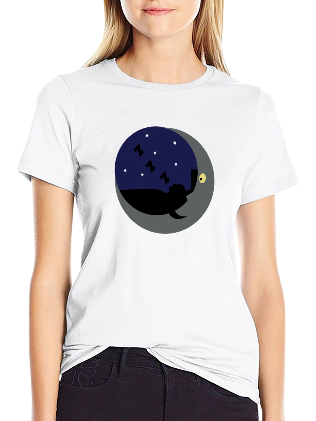 Dreamy Moon Graphic Tee - Relaxed Fit