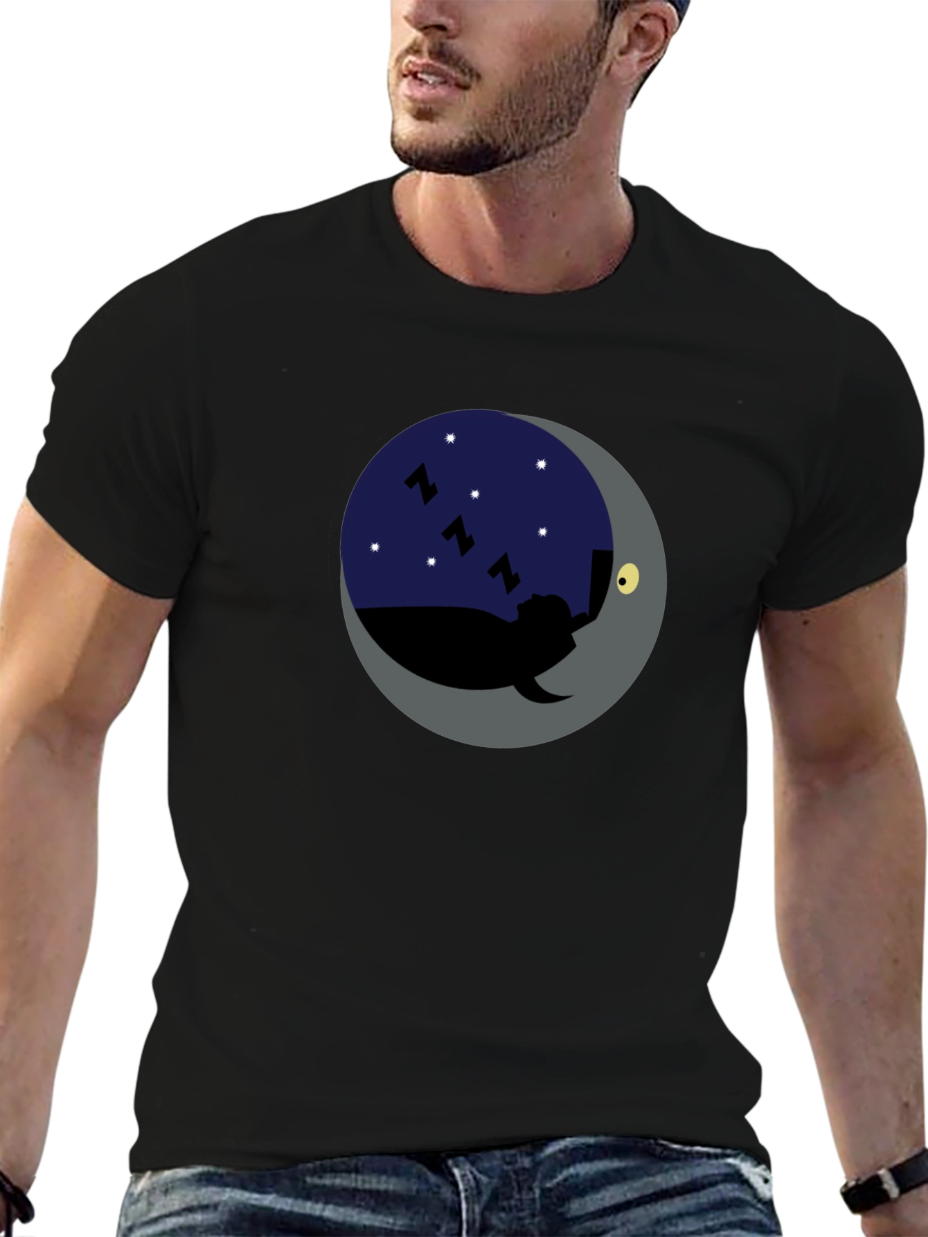 Dreamy Moon Graphic Tee - Relaxed Fit