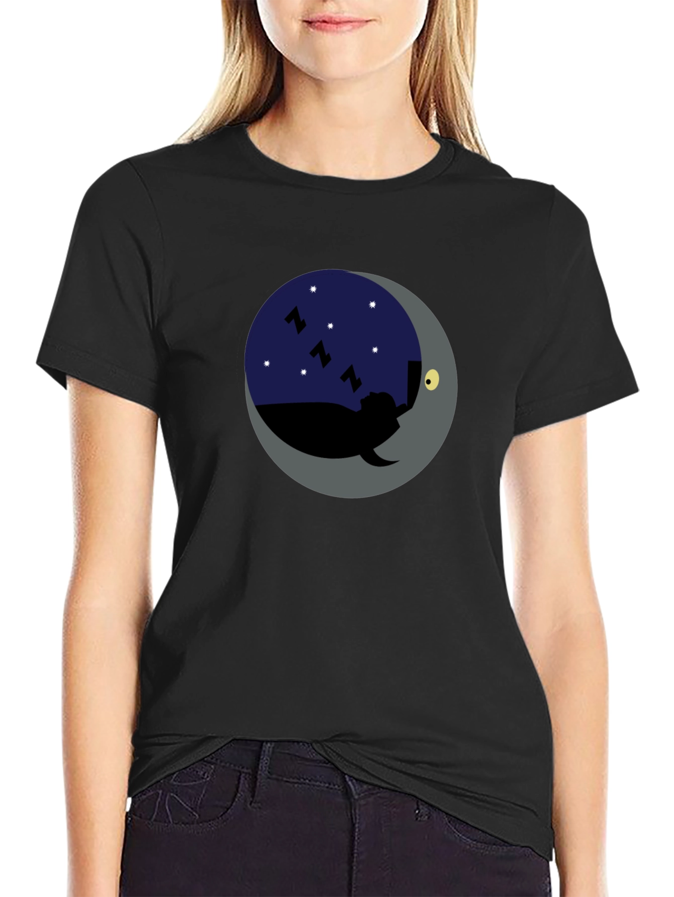 Dreamy Moon Graphic Tee - Relaxed Fit