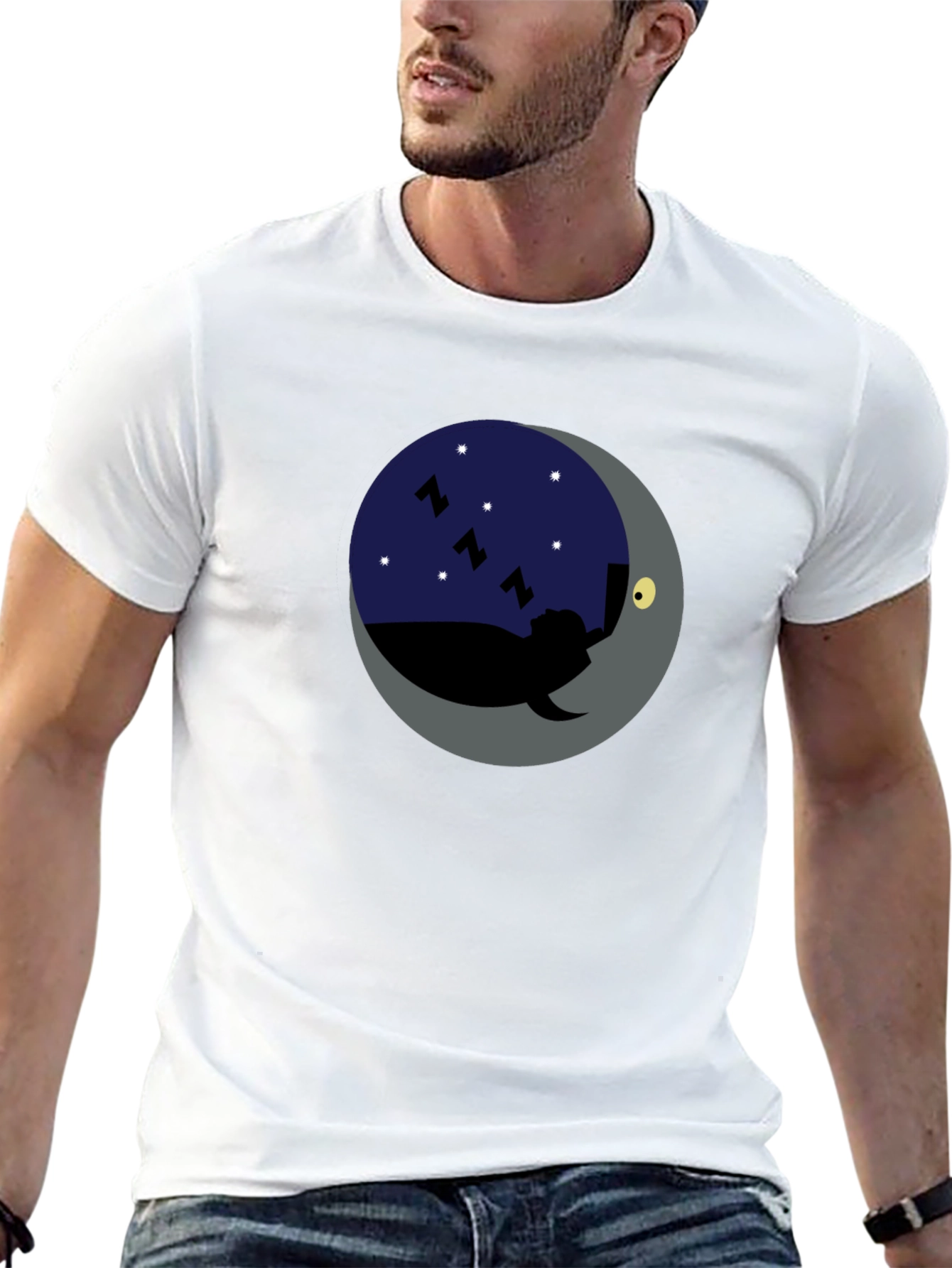 Dreamy Moon Graphic Tee - Relaxed Fit