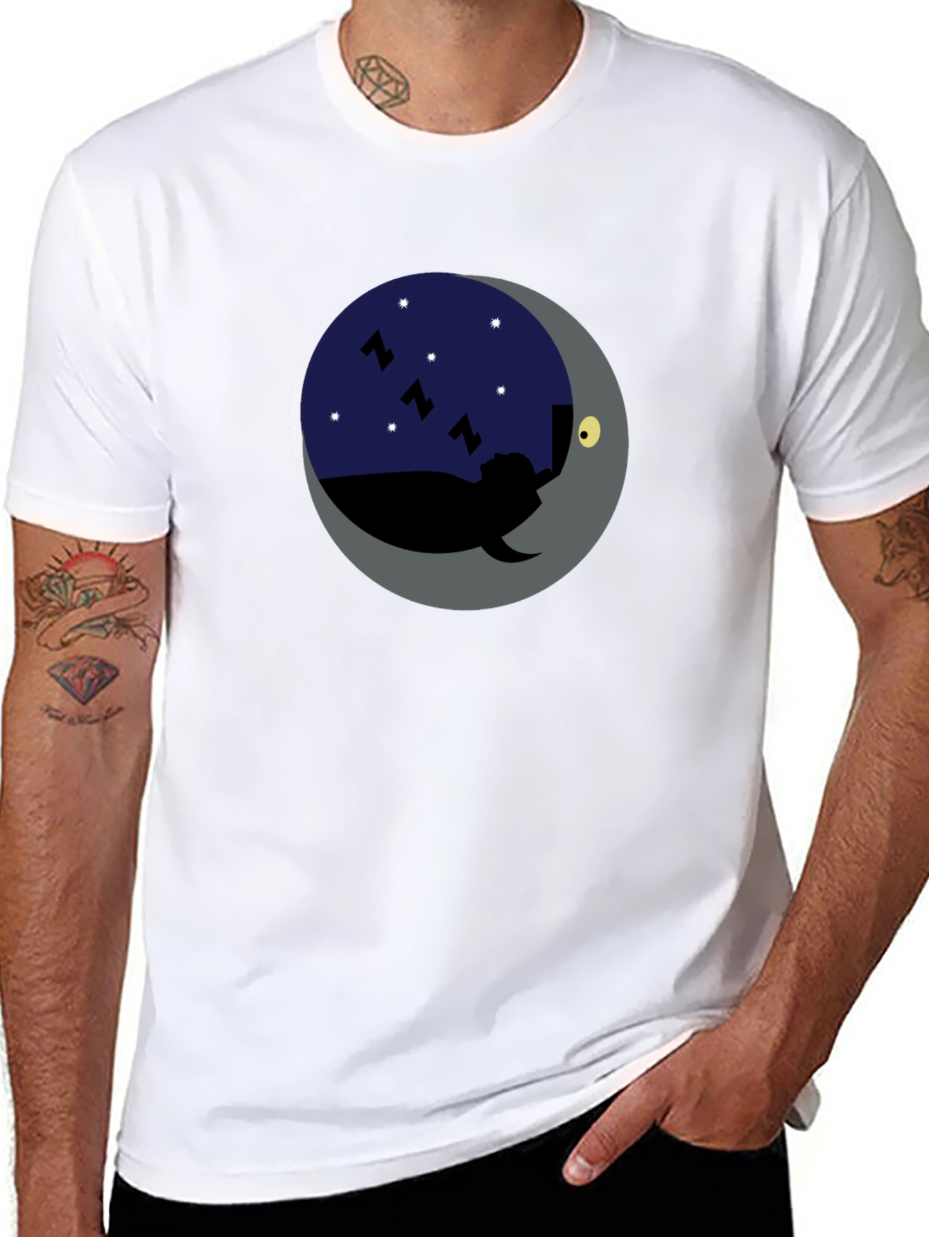 Dreamy Moon Graphic Tee - Relaxed Fit