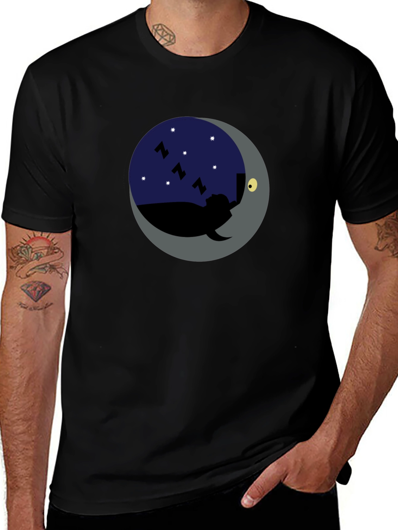 Dreamy Moon Graphic Tee - Relaxed Fit