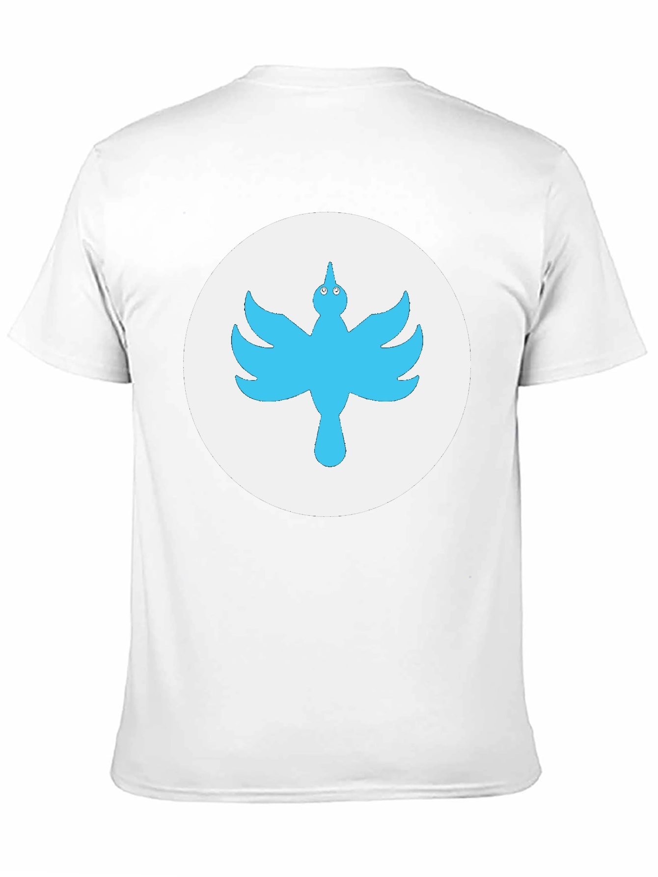 Blue Bird Graphic Tee - Black Cotton T-Shirt