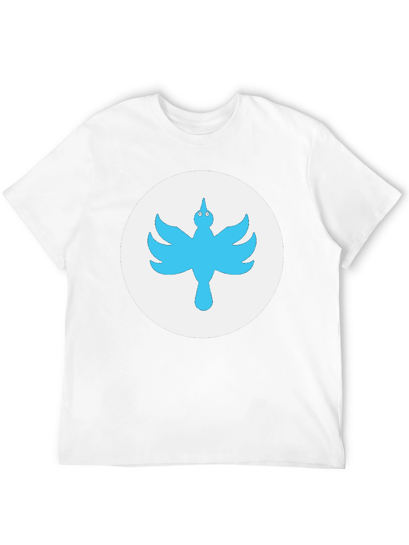 Blue Bird Graphic Tee - Black Cotton T-Shirt
