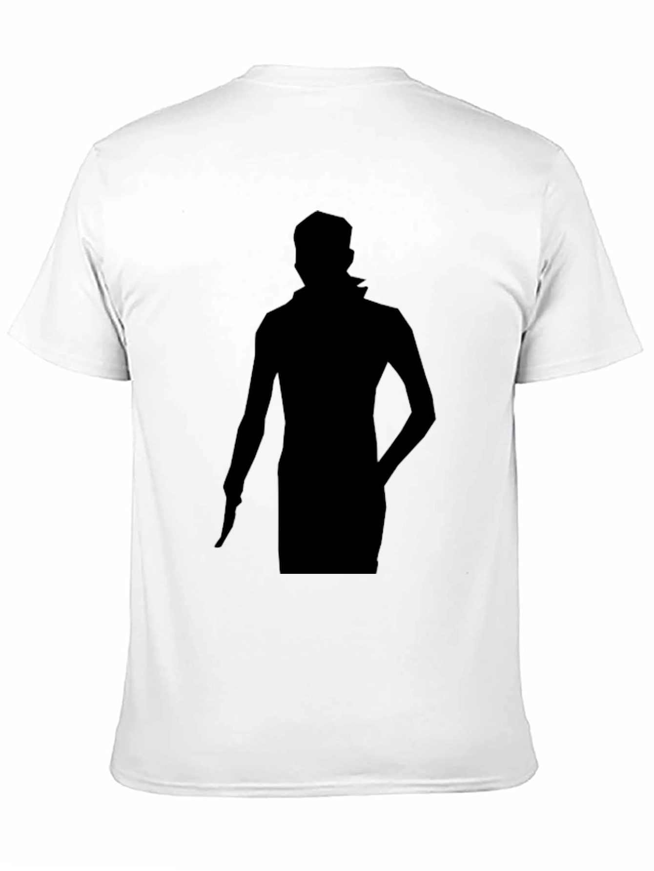 Mens Black Graphic Tee - Silhouette Design
