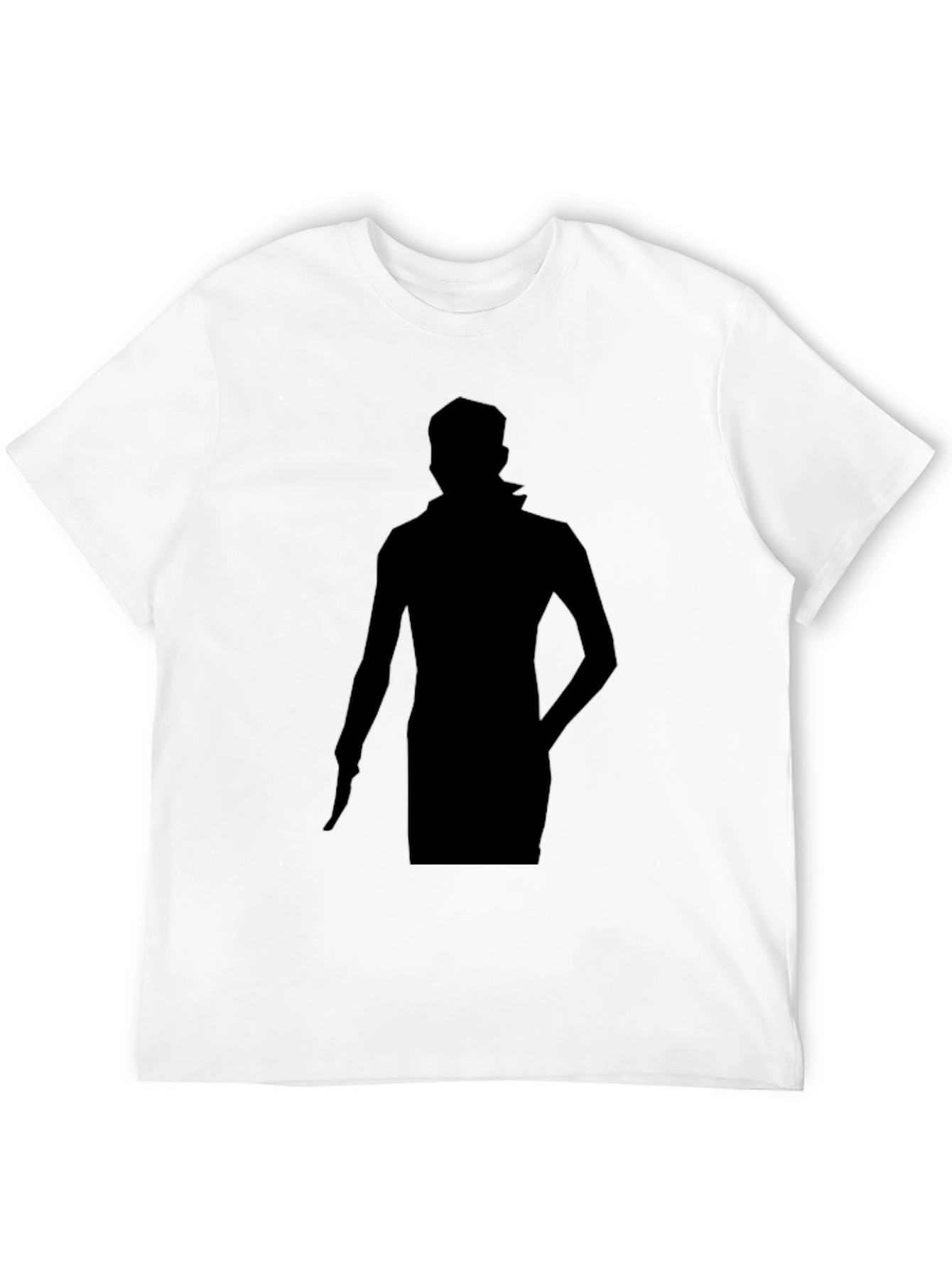 Mens Black Graphic Tee - Silhouette Design