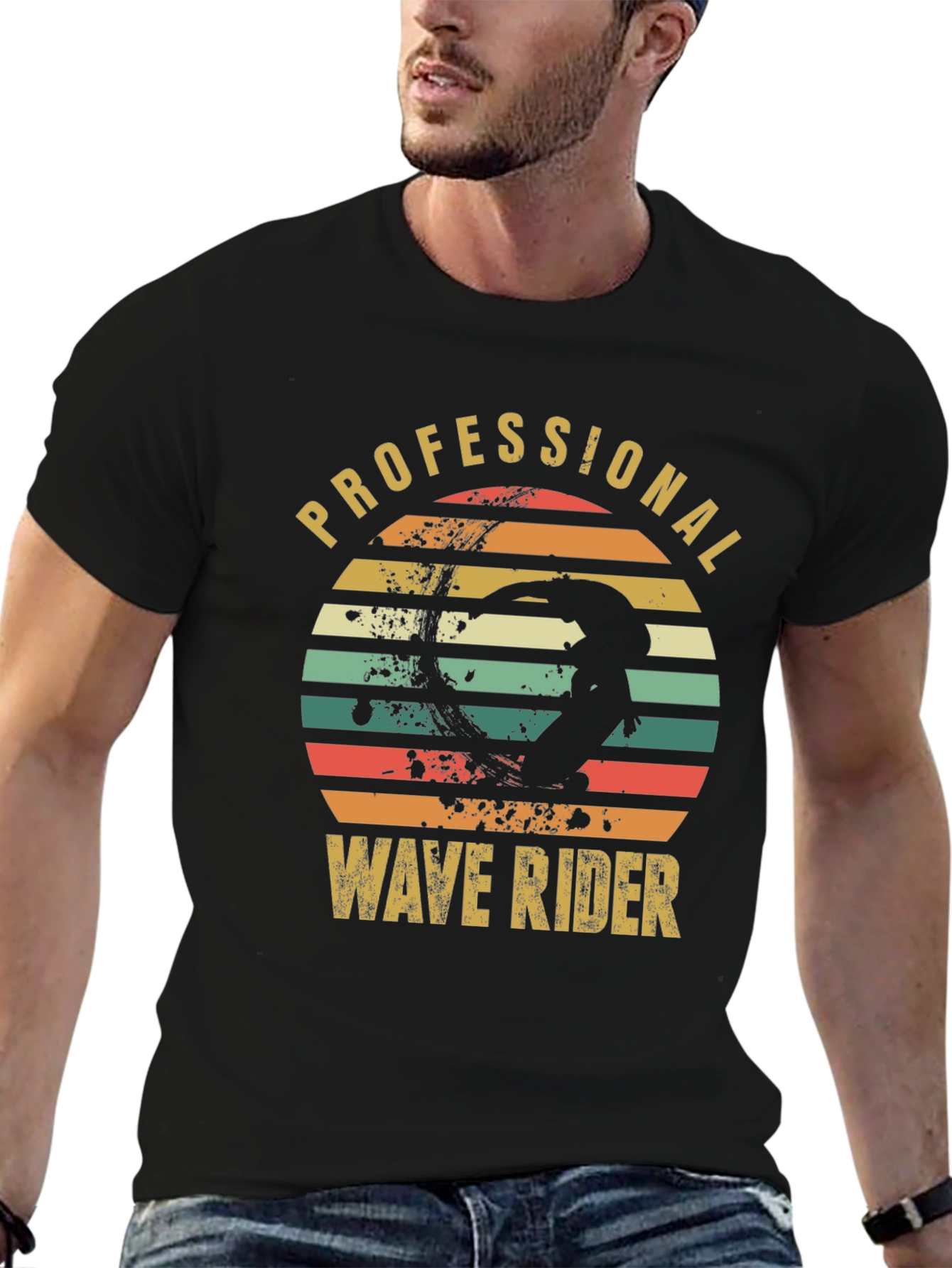 Professional Wave Rider Graphic Tee - Surfing Inspired Apparel