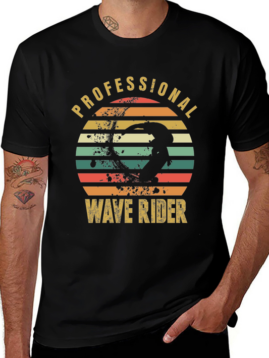 Professional Wave Rider Graphic Tee - Surfing Inspired Apparel