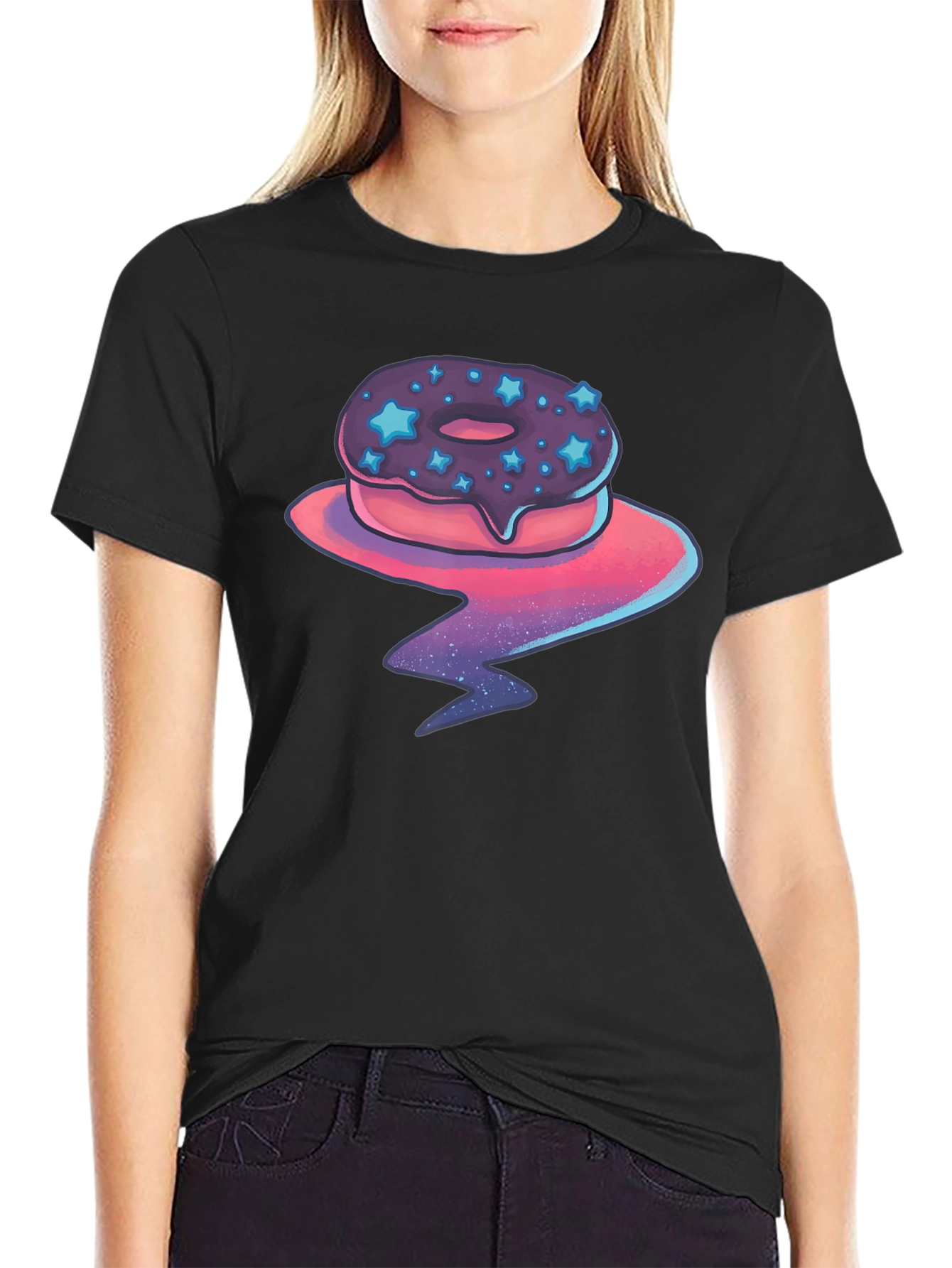 Cosmic Donut T-Shirt - Galaxy Glaze