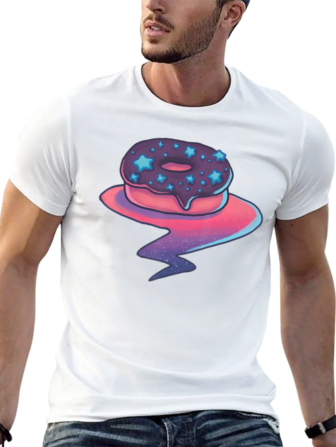 Cosmic Donut T-Shirt - Galaxy Glaze