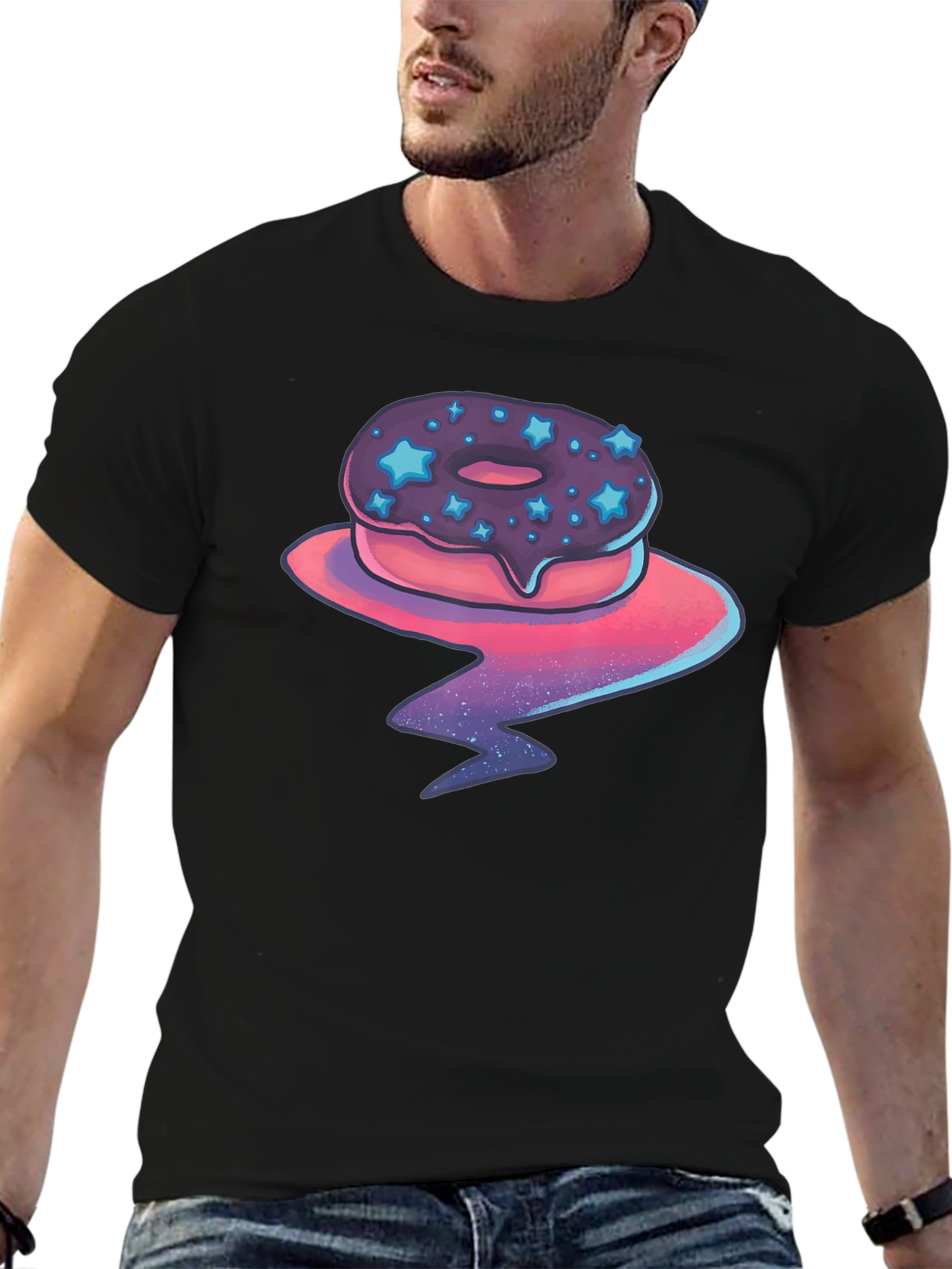 Cosmic Donut T-Shirt - Galaxy Glaze