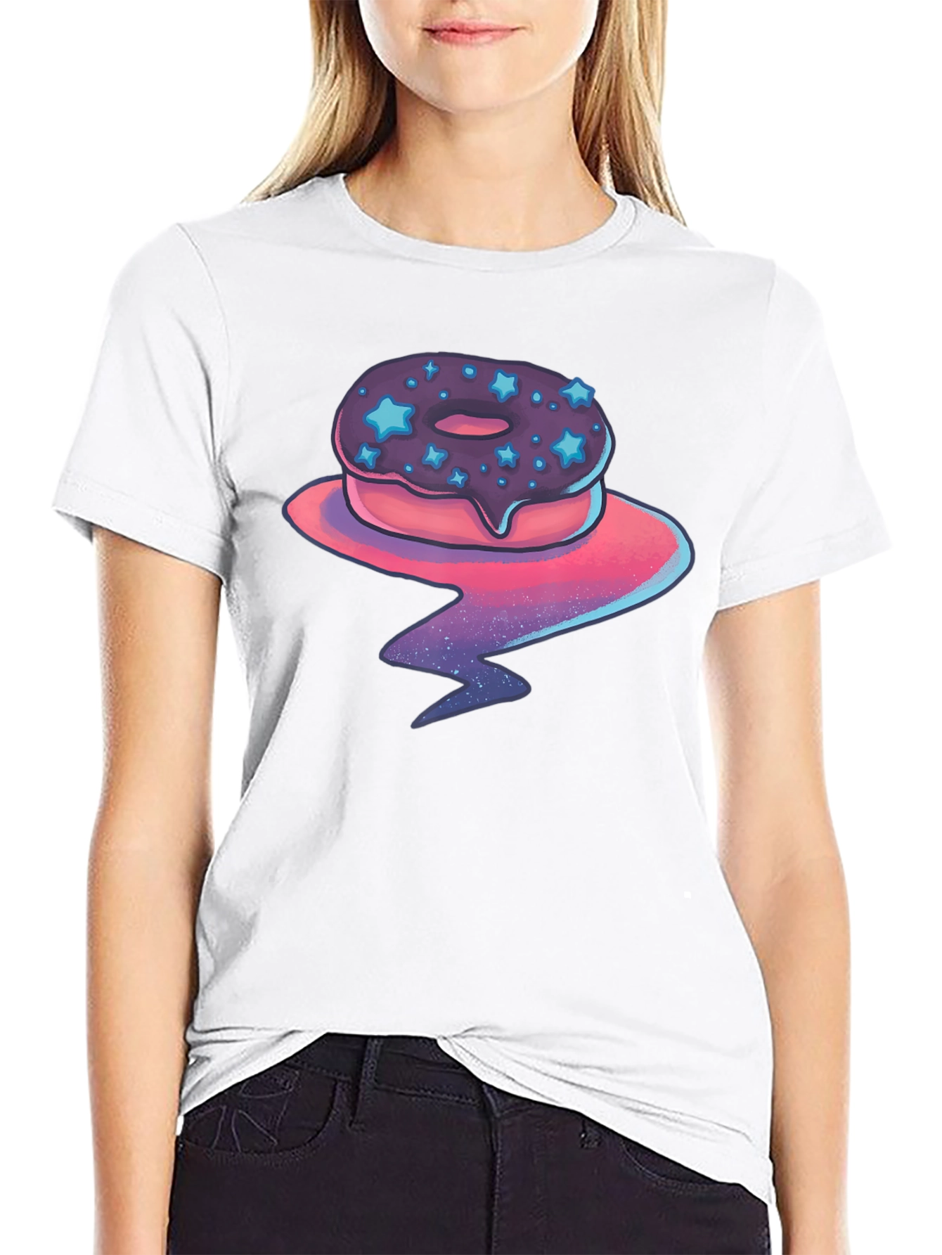 Cosmic Donut T-Shirt - Galaxy Glaze