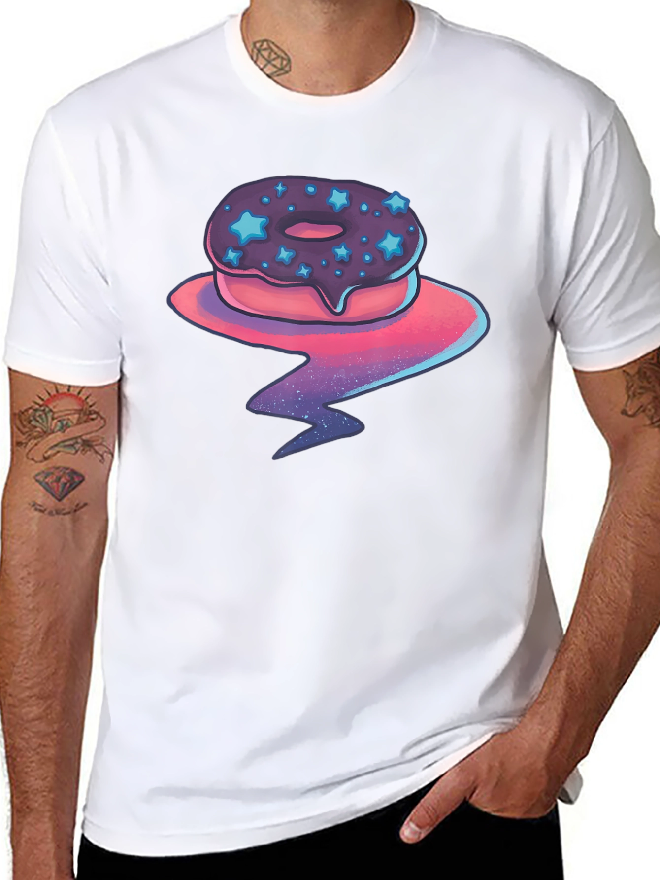 Cosmic Donut T-Shirt - Galaxy Glaze