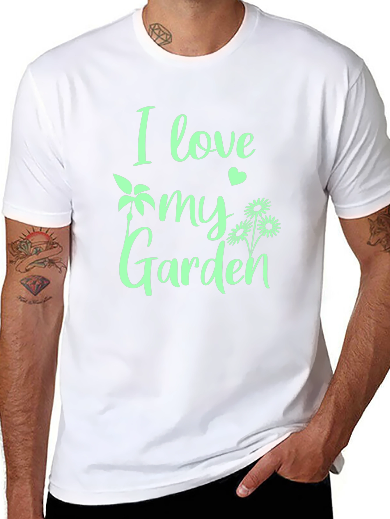 I Love My Garden Black Graphic Tee