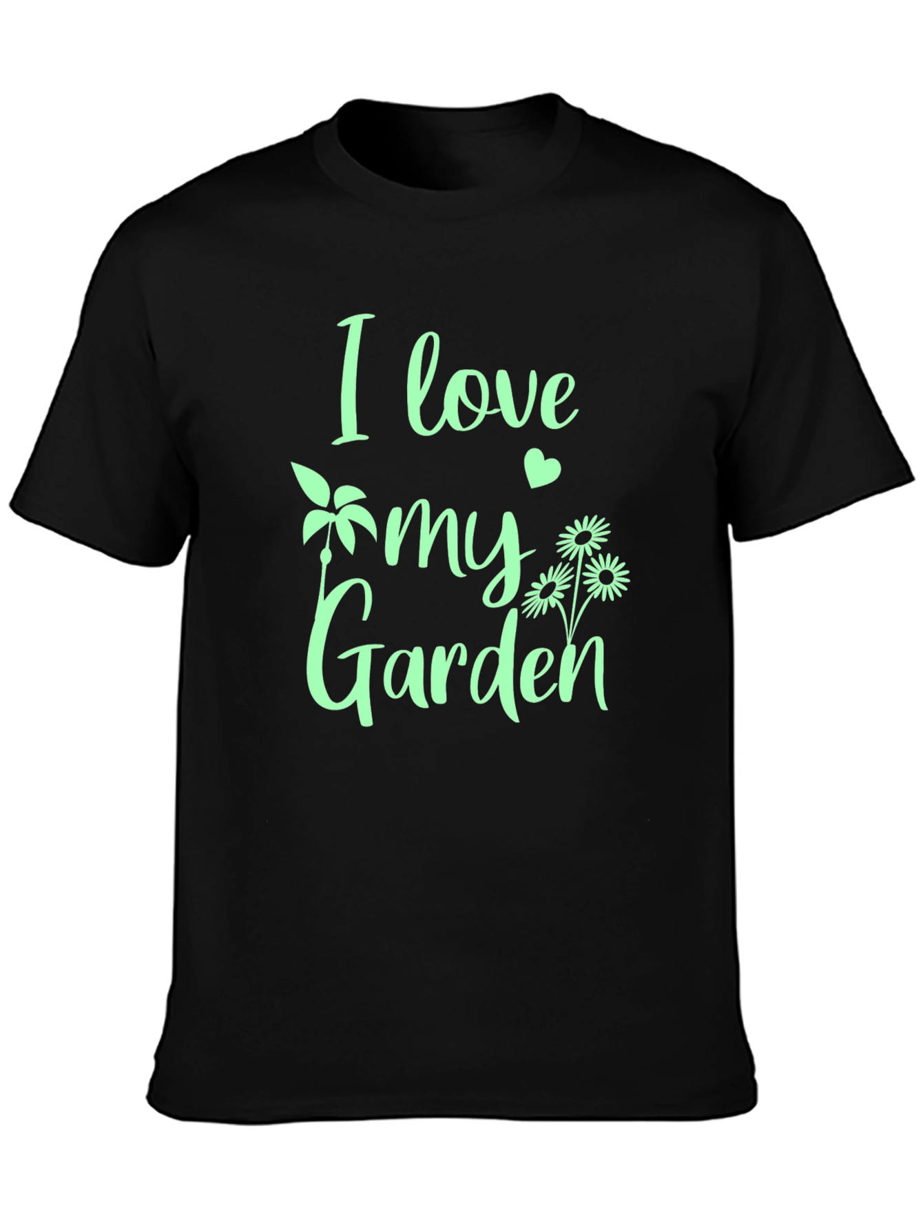 I Love My Garden Black Graphic Tee